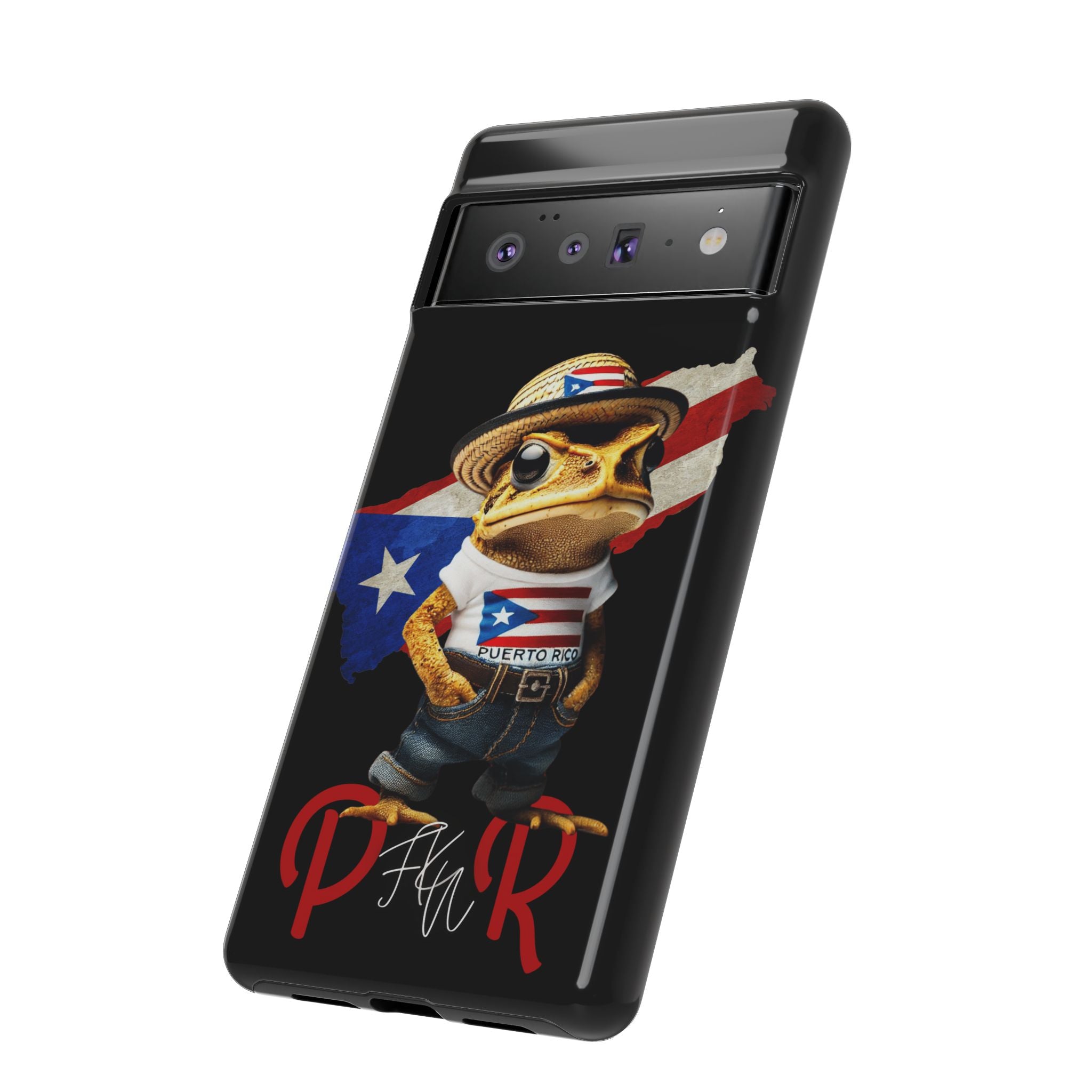 Puerto Rican Frog Tough Phone Case  Puerto Rico Flag Patriotic Protective Case