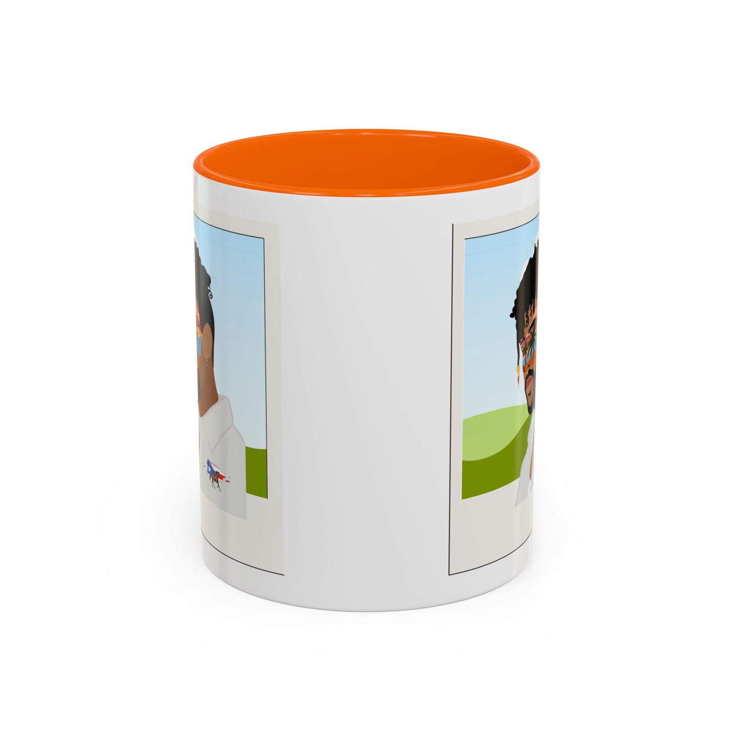 Por la manana Cafe Puerto Rican Mug Boricua Pride Mug Coffee Lover’s Essential, Stylish Mug with Portrait Design
