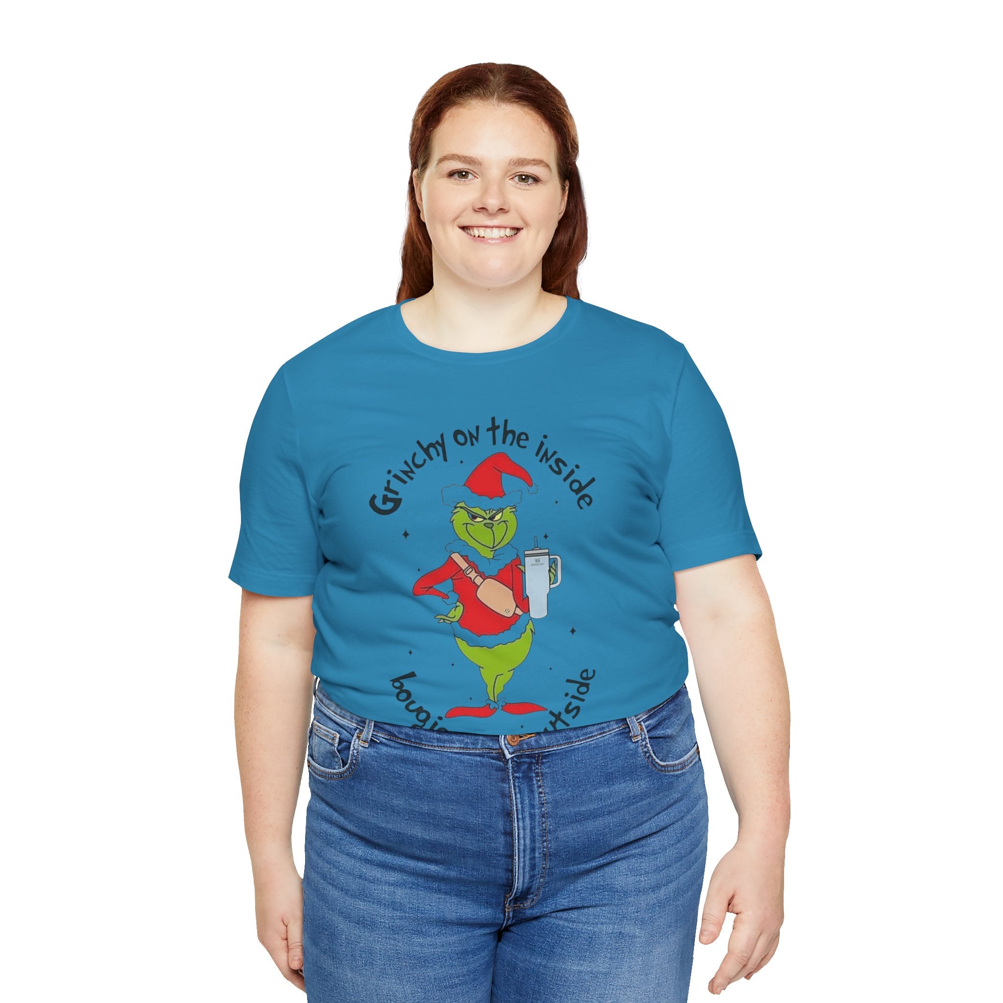 Grinch-Inspired Holiday Tee: 'Grinchy on the Inside, Boogie on the Outside'