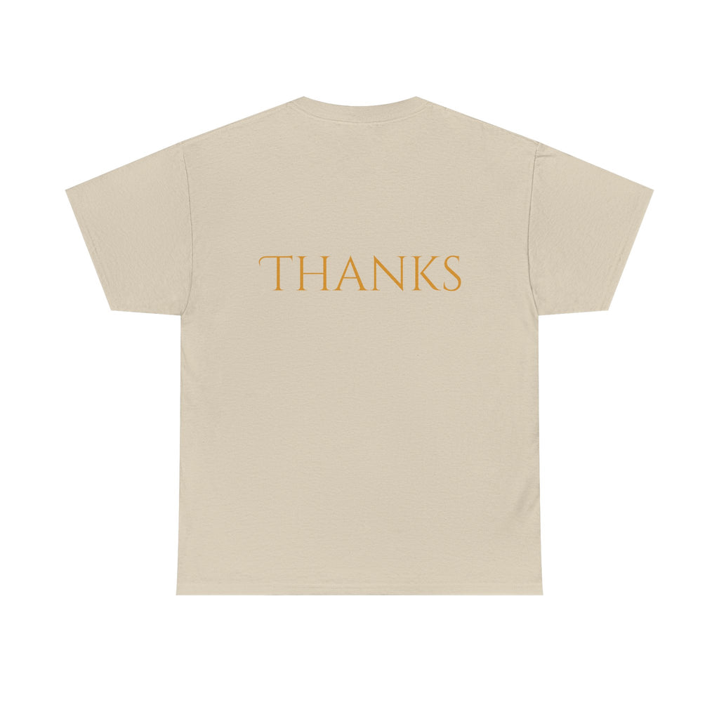 Give Thanks Tee Thanksgiving Graphic T-Shirt with Rustic Bow Design