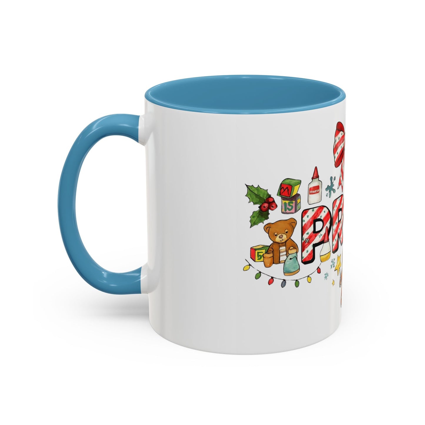 Holiday Teacher Coffee Mug 'PRE-K' Festive Gingerbread & Candy Cane Design (11/15oz) School Staff Christmas Mug Collection