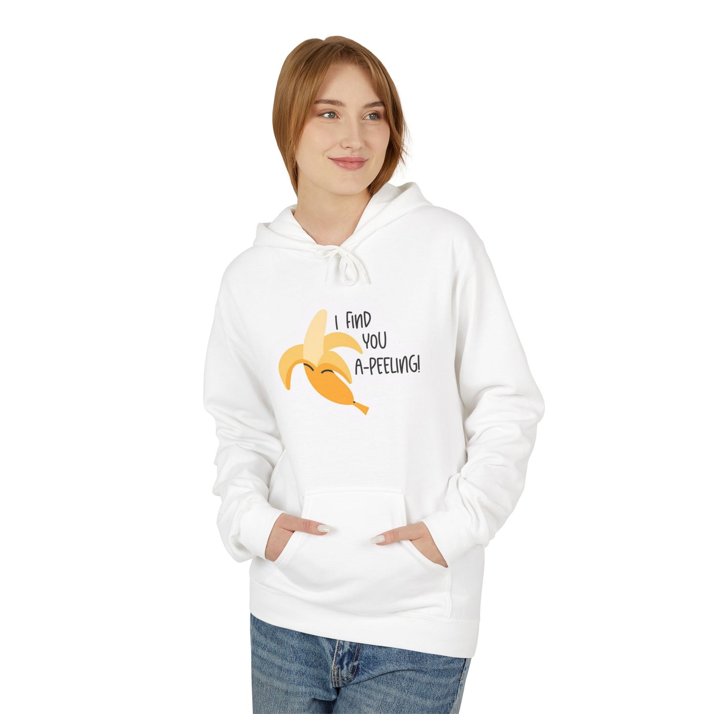 Peeling Banana Hoodie  "I Found You (Peeling)" Cute Fruit Pun Pullover