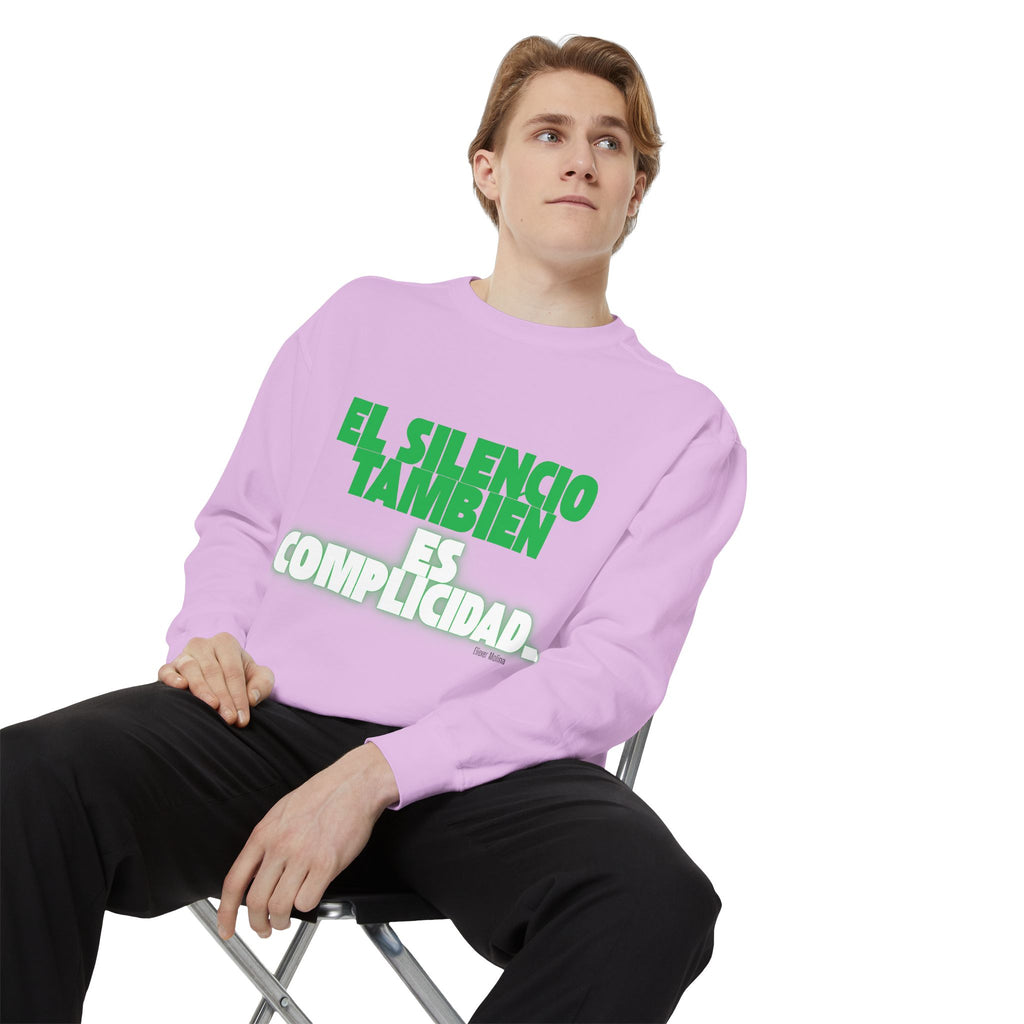 Sweatshirt  "El silencio también es complicidad" Spanish Protest Crewneck