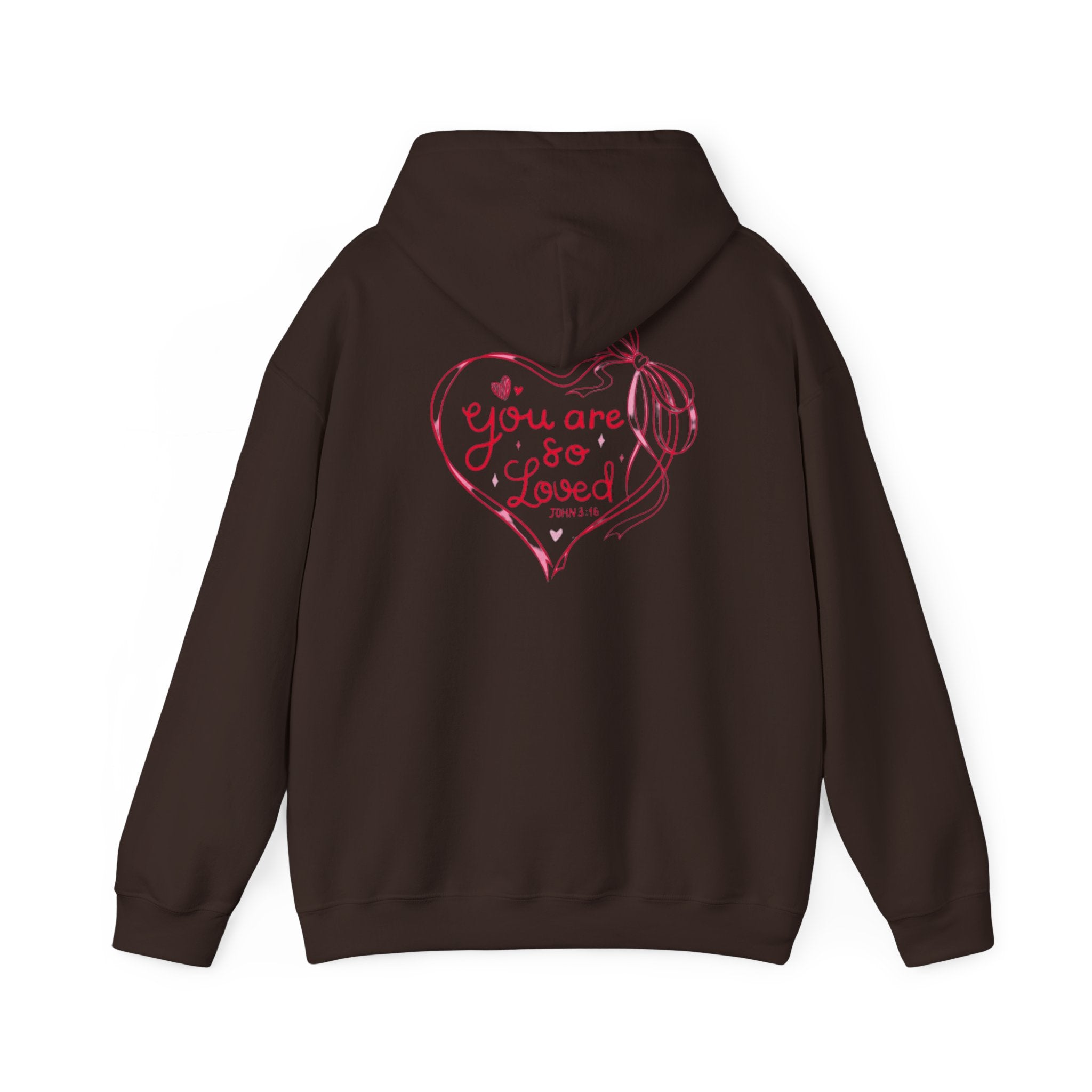 You Are So Loved Hoodie Heart Full” Heart Ribbon Comfort Sweatshirt