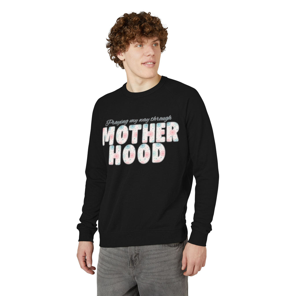 Motherhood Crewneck Sweatshirt  'Blessed with the Chaos' Raglan Pullover for Moms
