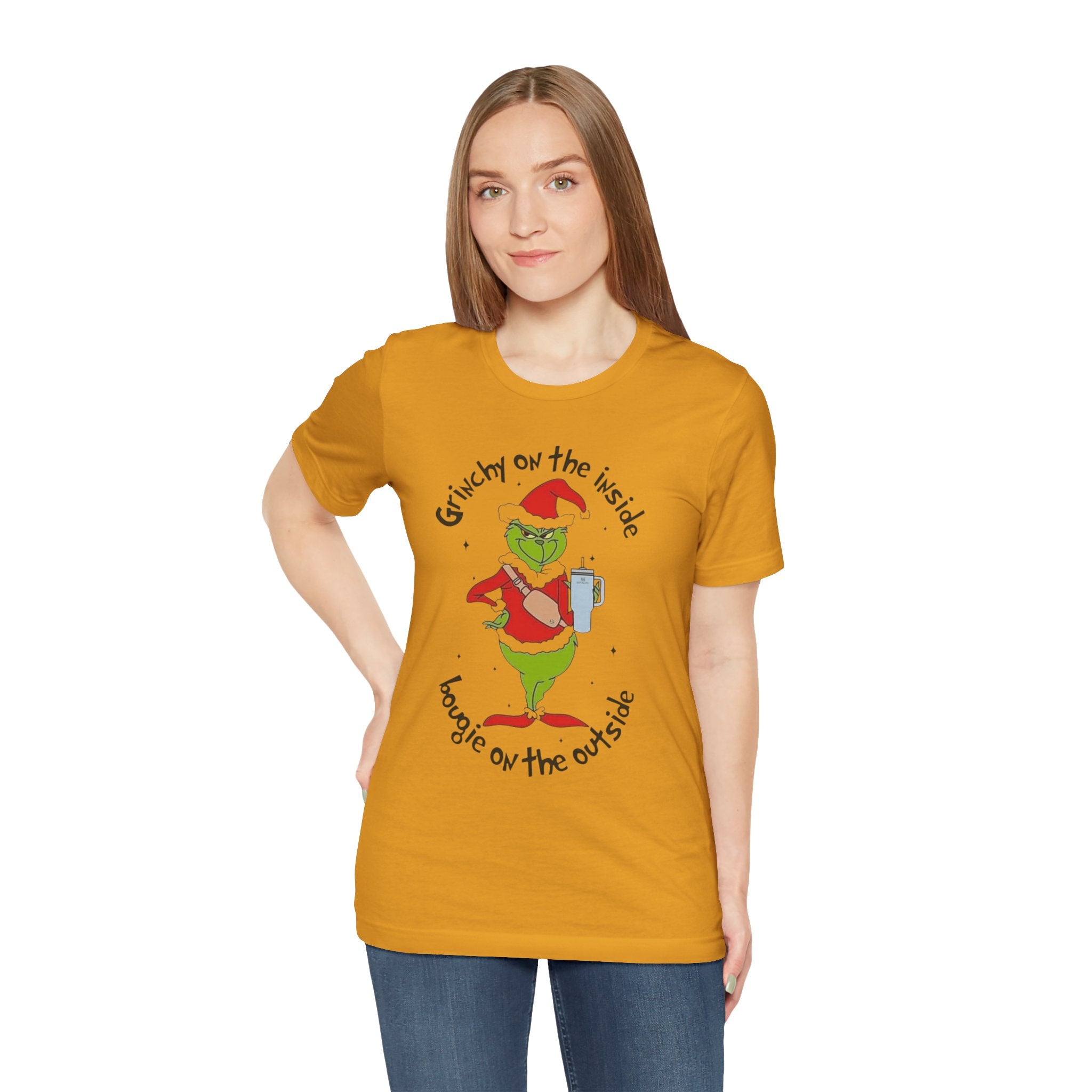 Grinch-Inspired Holiday Tee: 'Grinchy on the Inside, Boogie on the Outside'