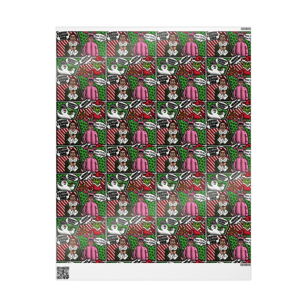 Christmas Wrapping Paper Roll — Santa’s Favorite Pattern Holiday Gift Wrap Puerto Rico Wrapping Paper – Cultural Gift Wrap | Boricua Heritage Design