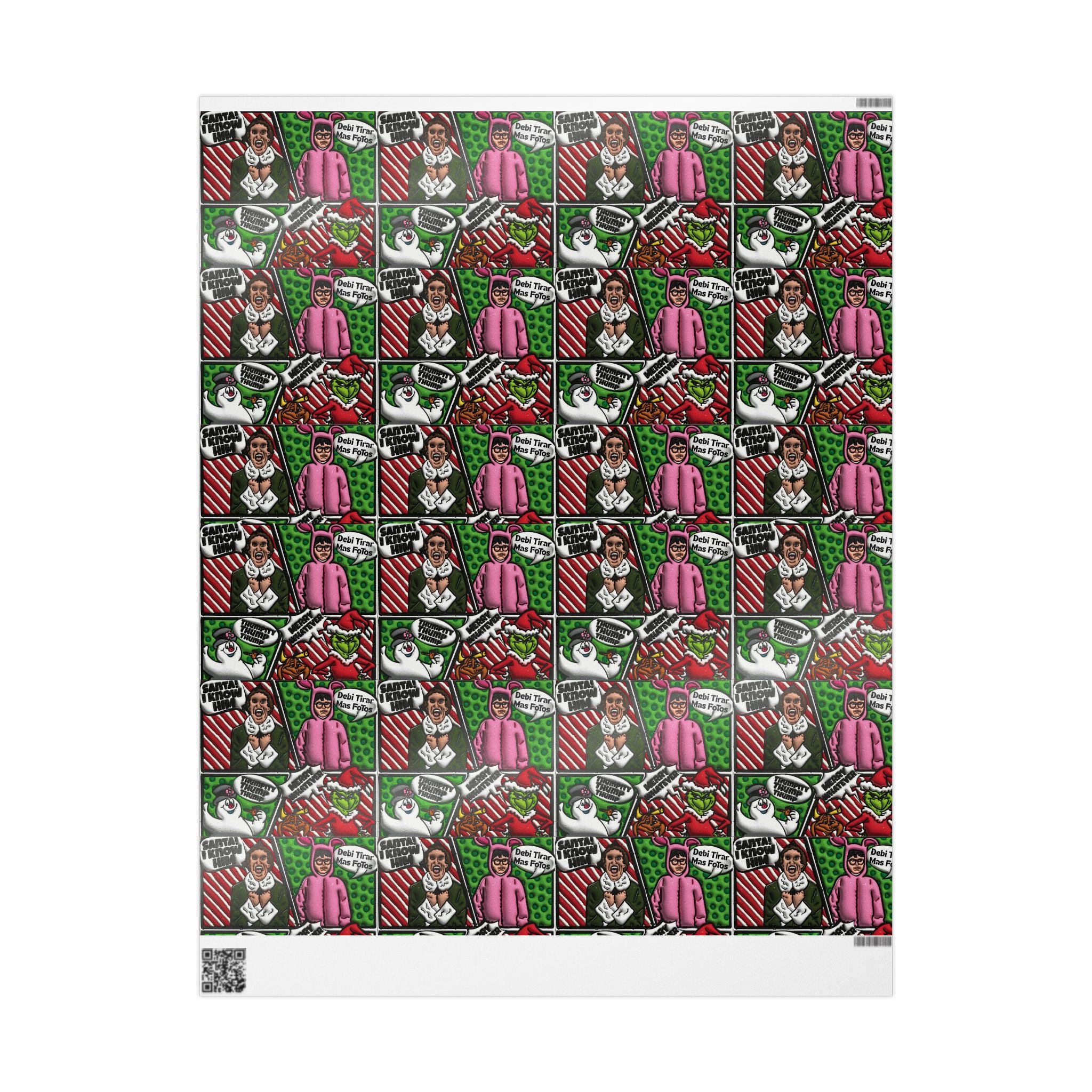 Christmas Wrapping Paper Roll — Santa’s Favorite Pattern Holiday Gift Wrap Puerto Rico Wrapping Paper – Cultural Gift Wrap | Boricua Heritage Design