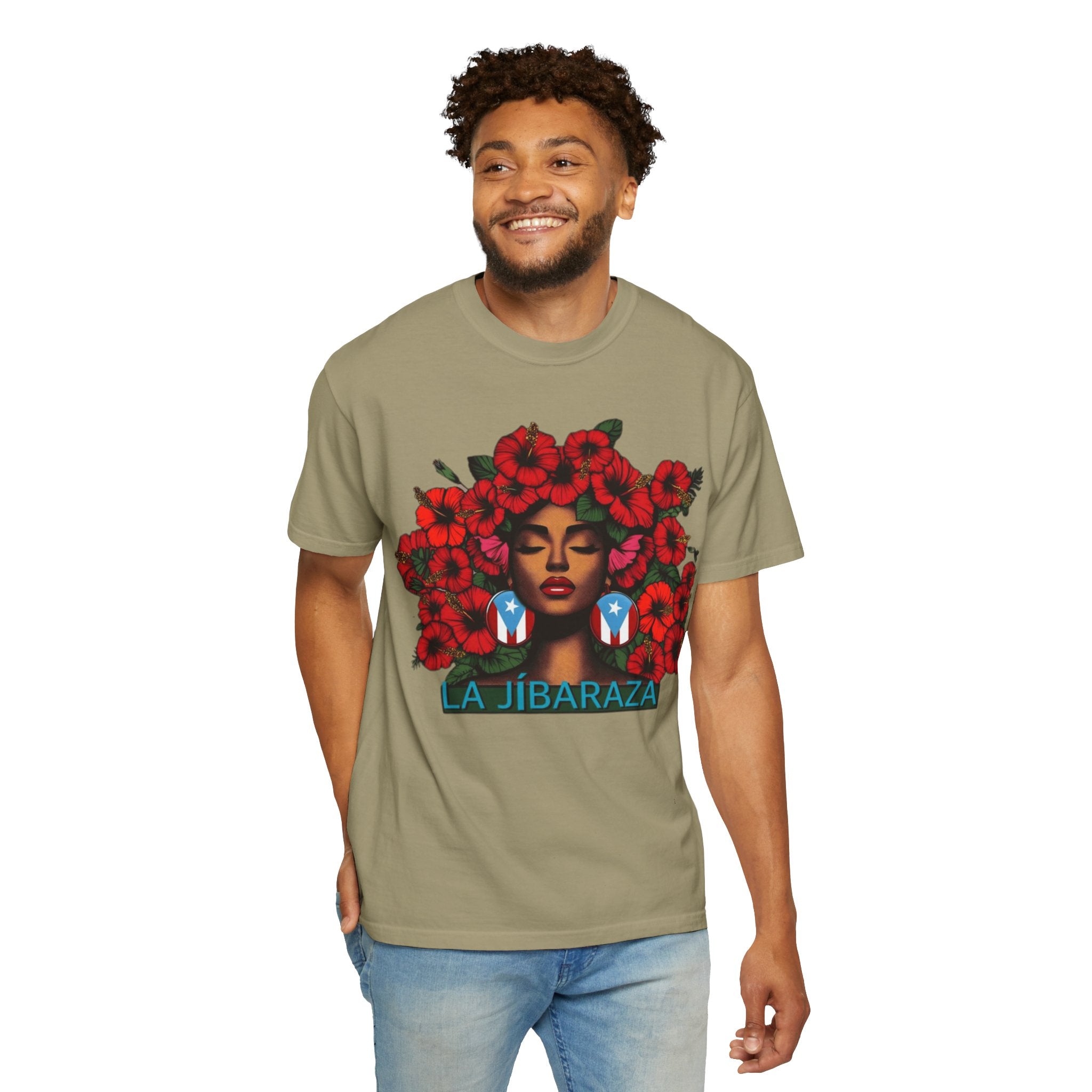 Puerto Rico Navidades T-Shirt — "La Jíbaraza" Floral Puerto Rican Pride Tee