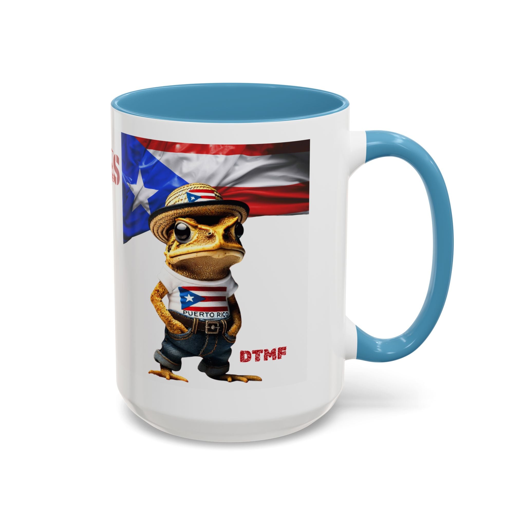 Puerto Rican Frog Character Coffee Mug - Fun Accent Mug for Coffee Lovers