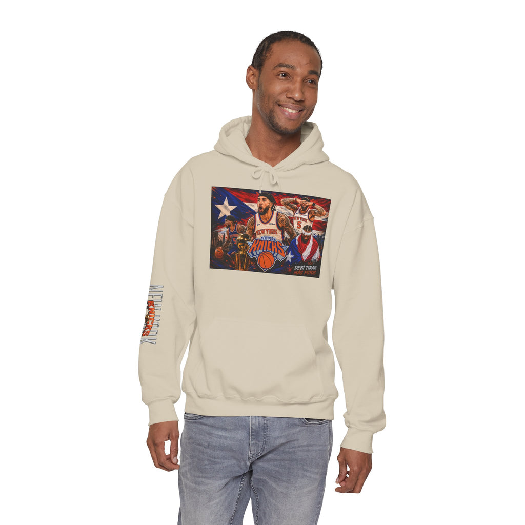 NY-K Retro Player Collage Hoodie — Basketball Fan Sweatshirt