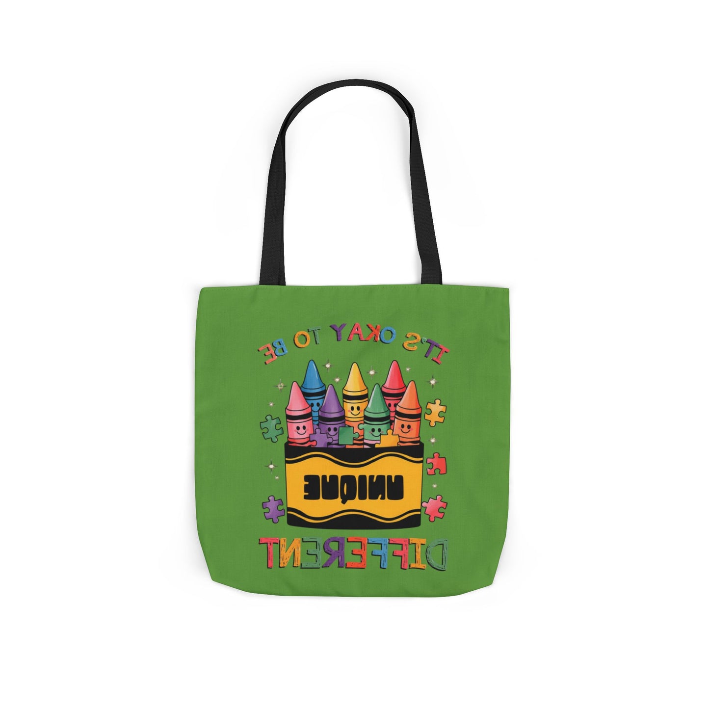 Autism Awareness & Pride Collection Unique Canvas Tote Bag with Colorful Castle Design