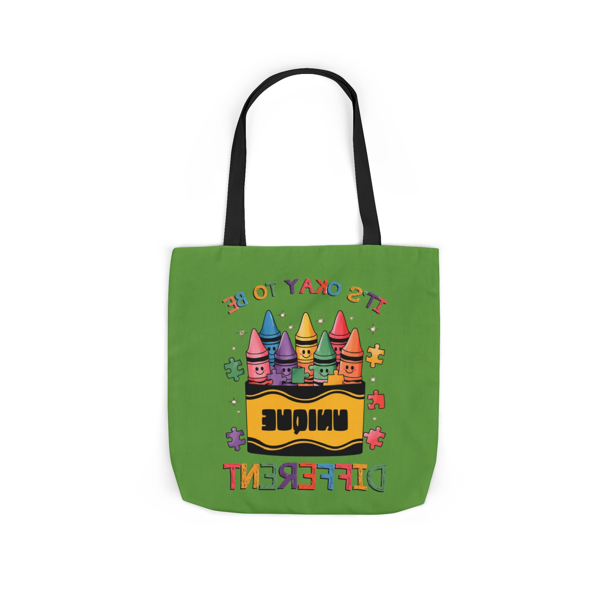 Autism Awareness & Pride Collection Unique Canvas Tote Bag with Colorful Castle Design