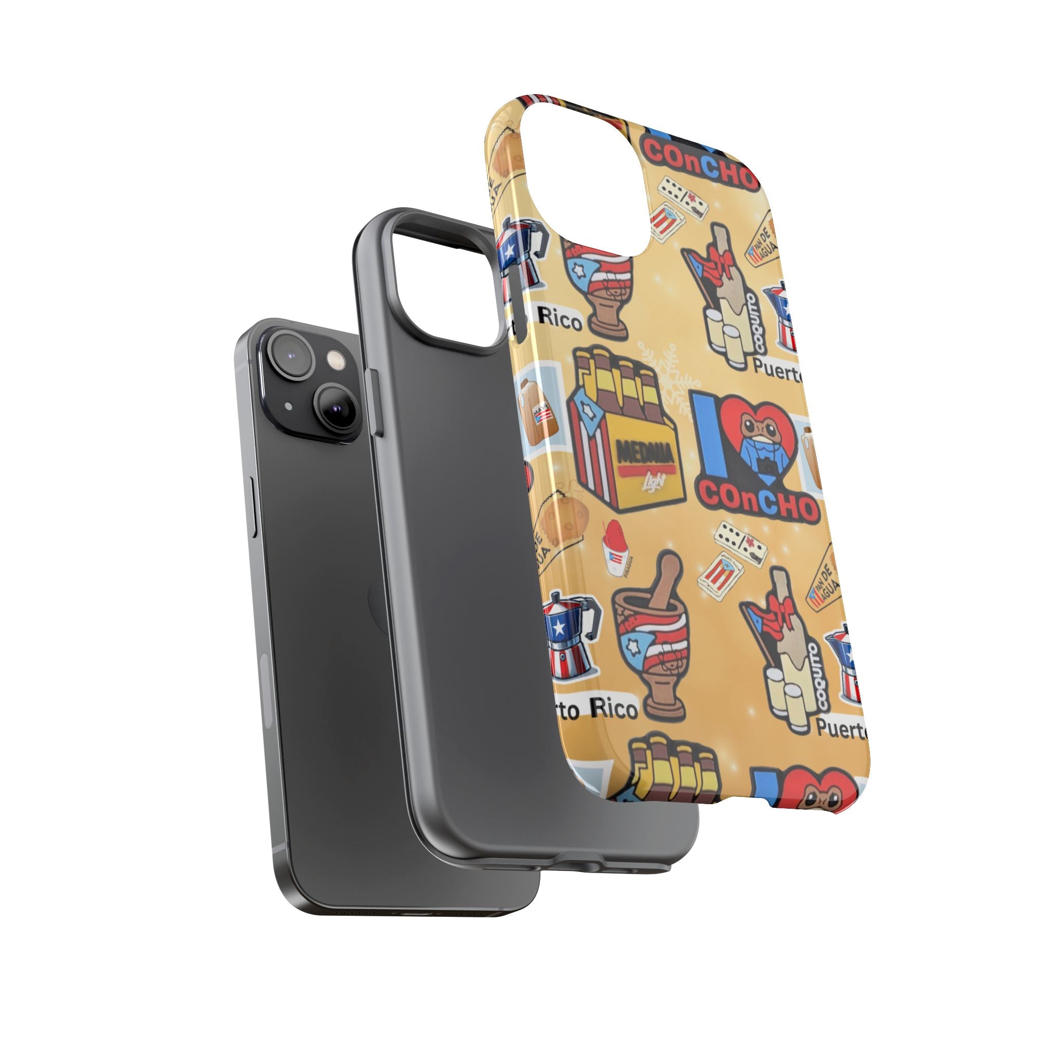 Puerto Rico Sticker Collage Tough Case  ‘I  Concho’ Pattern Phone Case