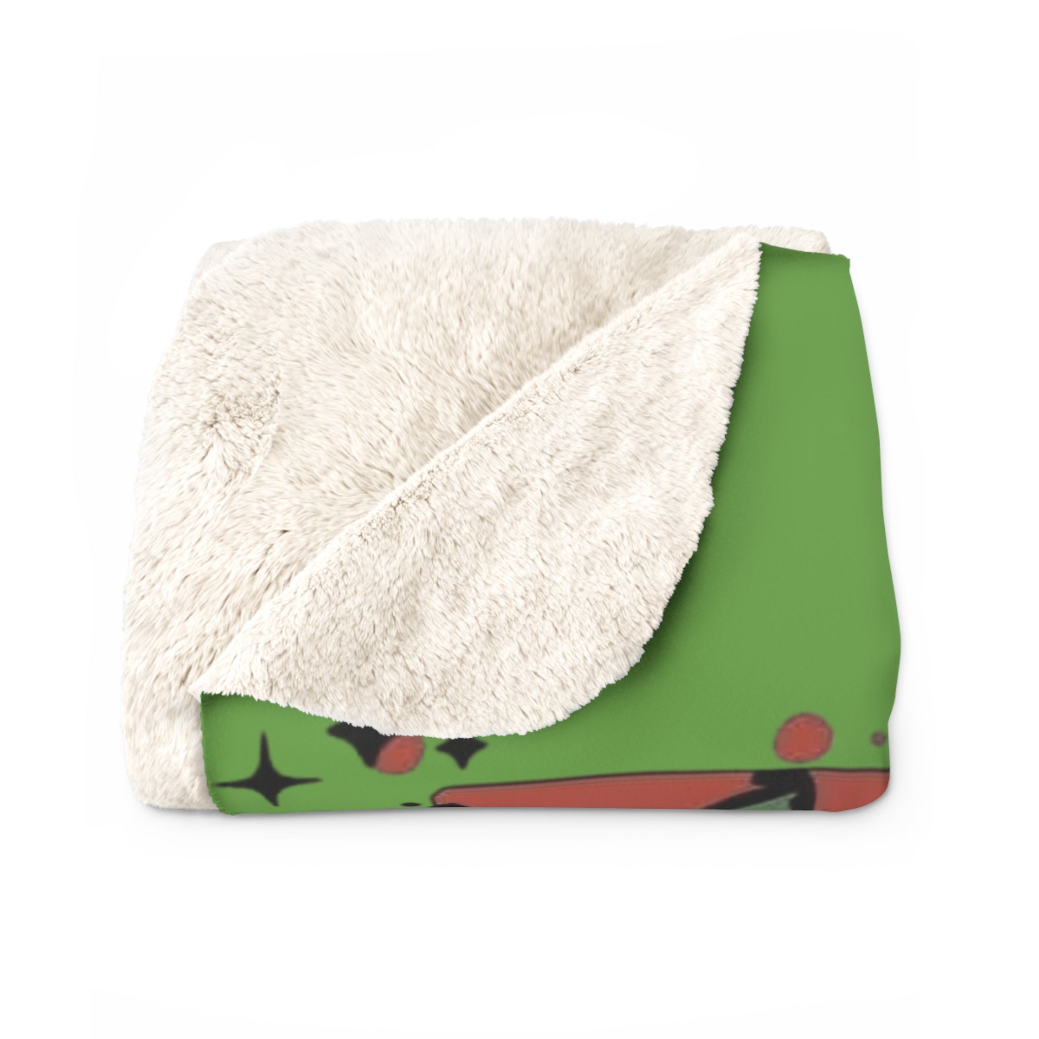 Funny "That's It, I'm Not Going" Sherpa Blanket Cozy Reversible Fleece Throw for Home, Gifts & Lazy Days