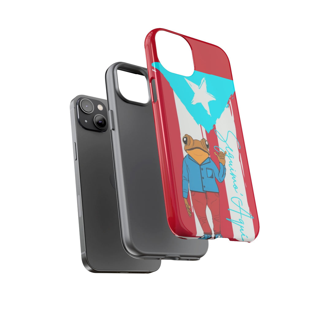 Puerto Rican Flag Frog Design ("Señorita Hops")Phone Case Isla del Encanto Phone Case – Puerto Rican Style