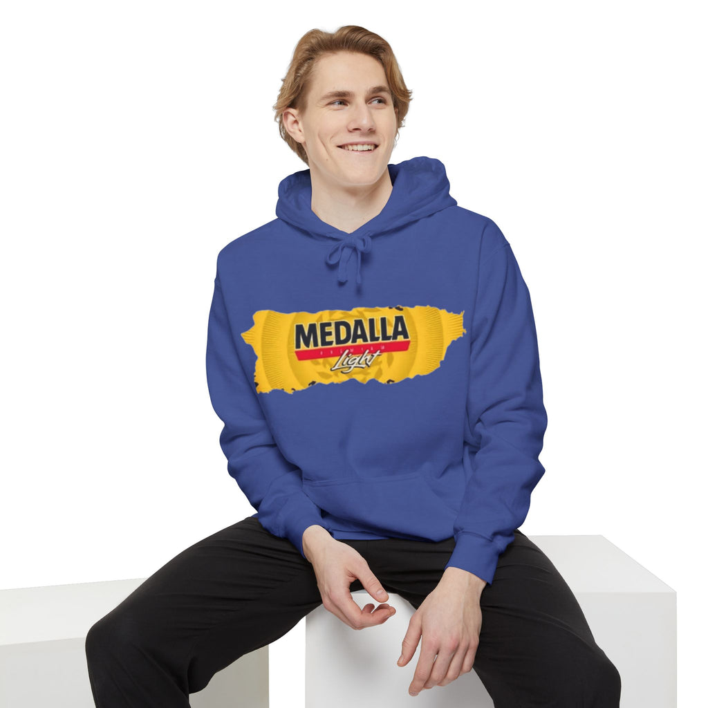Medalla Light Logo Hoodie Vintage Beer Brand Pullover Puerto Rico Navidade