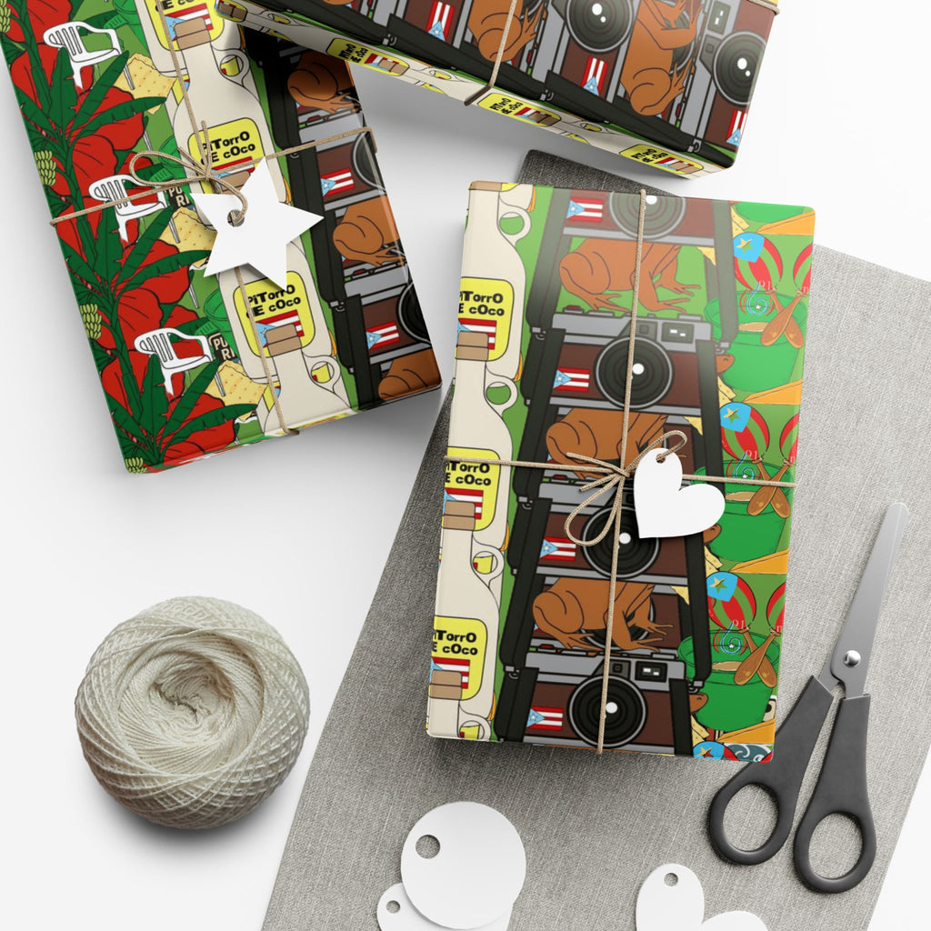 Navidad en Puerto Rico Wrapping Paper – Festive Boricua Holiday Gift Wrap 🇵🇷🎄