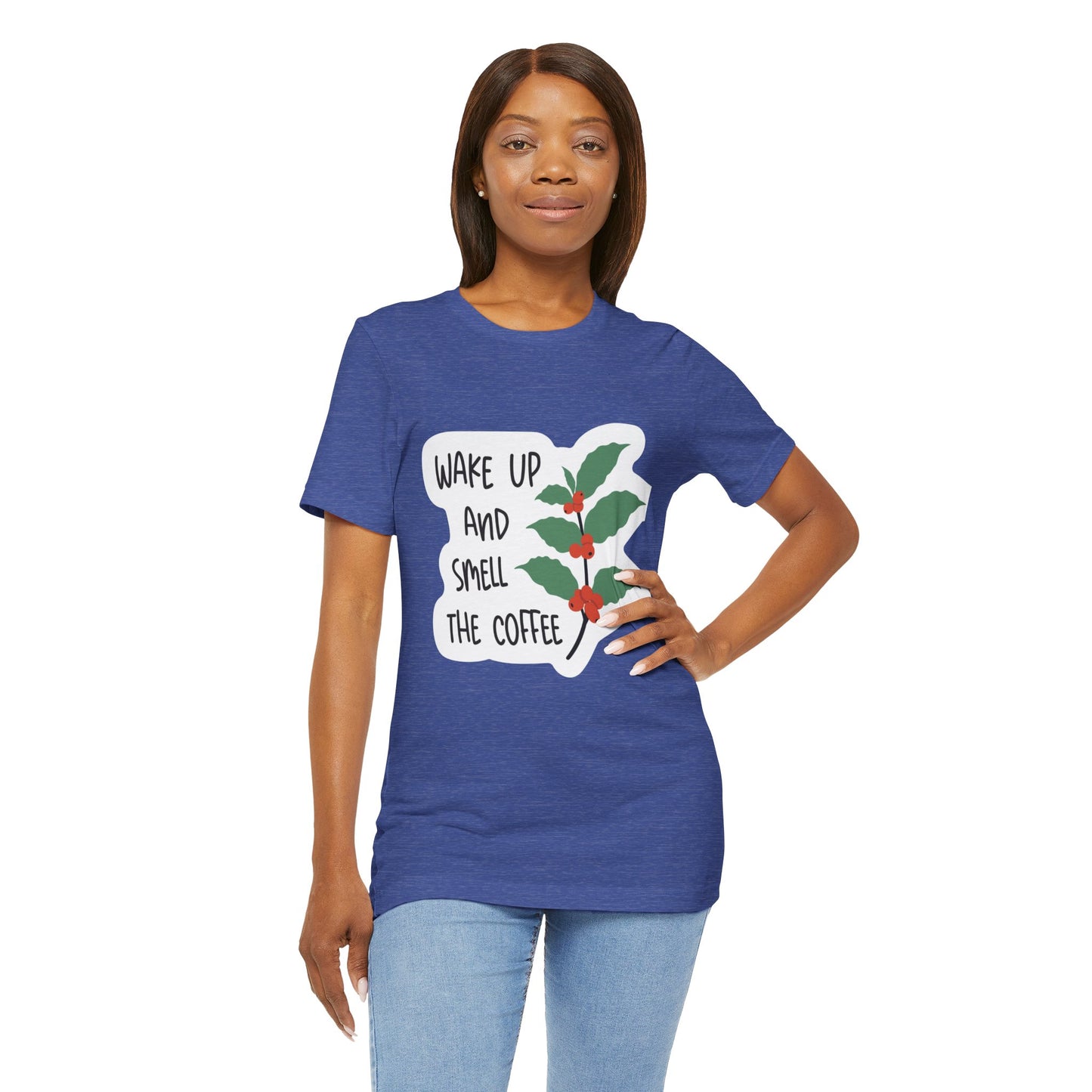 Wake Up and Smell the Coffee Tee  Coffee Plant Graphic T-Shirt