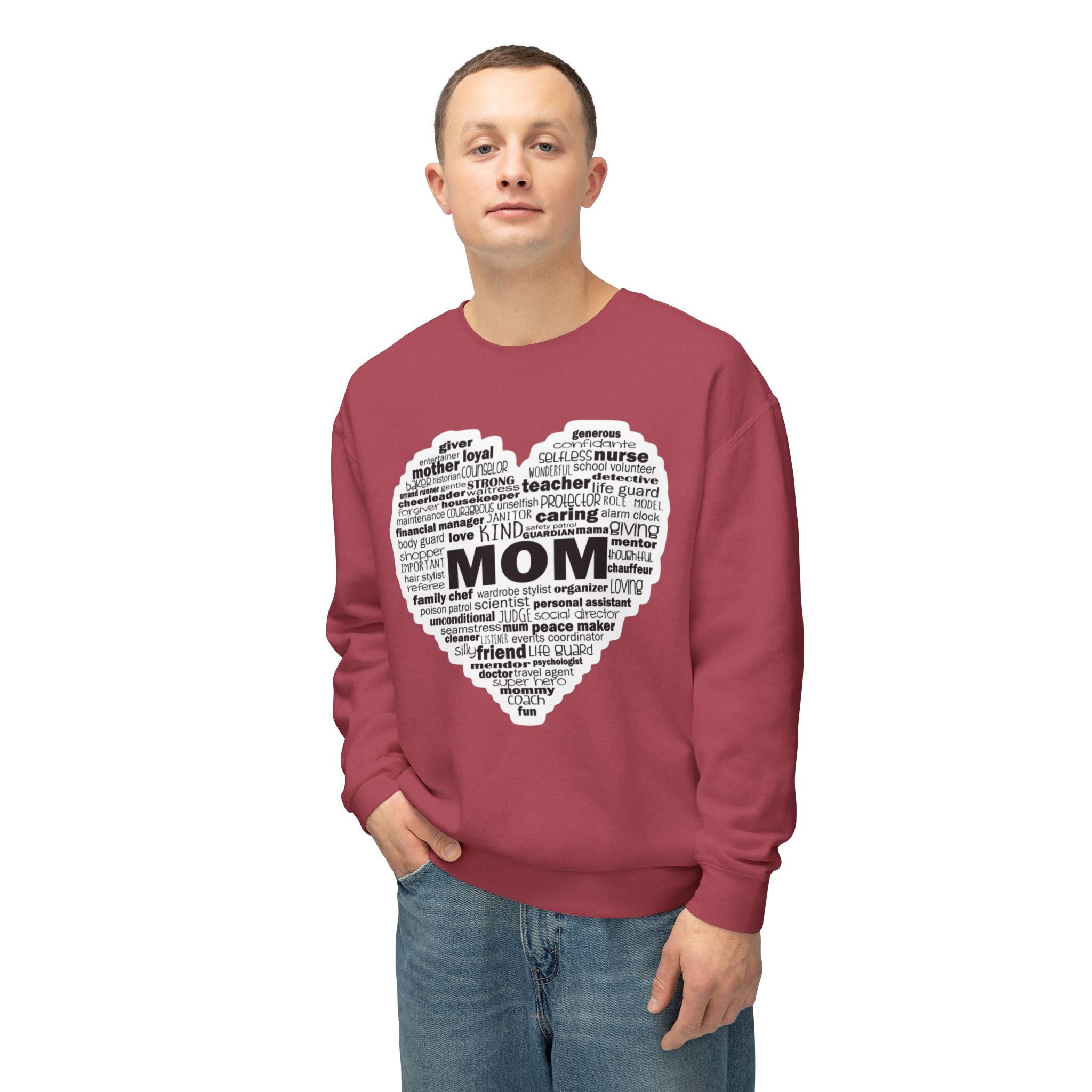 Mom Word-Cloud Heart Sweatshirt  Mother's Day Gift
