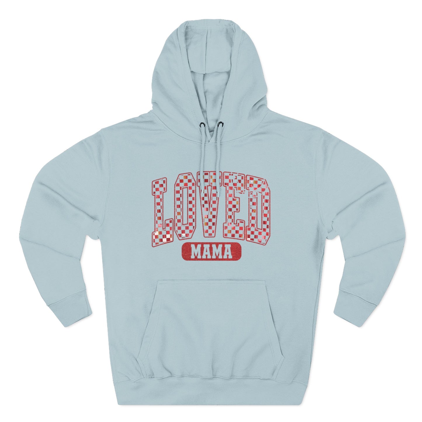 Hoodie  Loved Mama Checkerboard Graphic Hoodie
