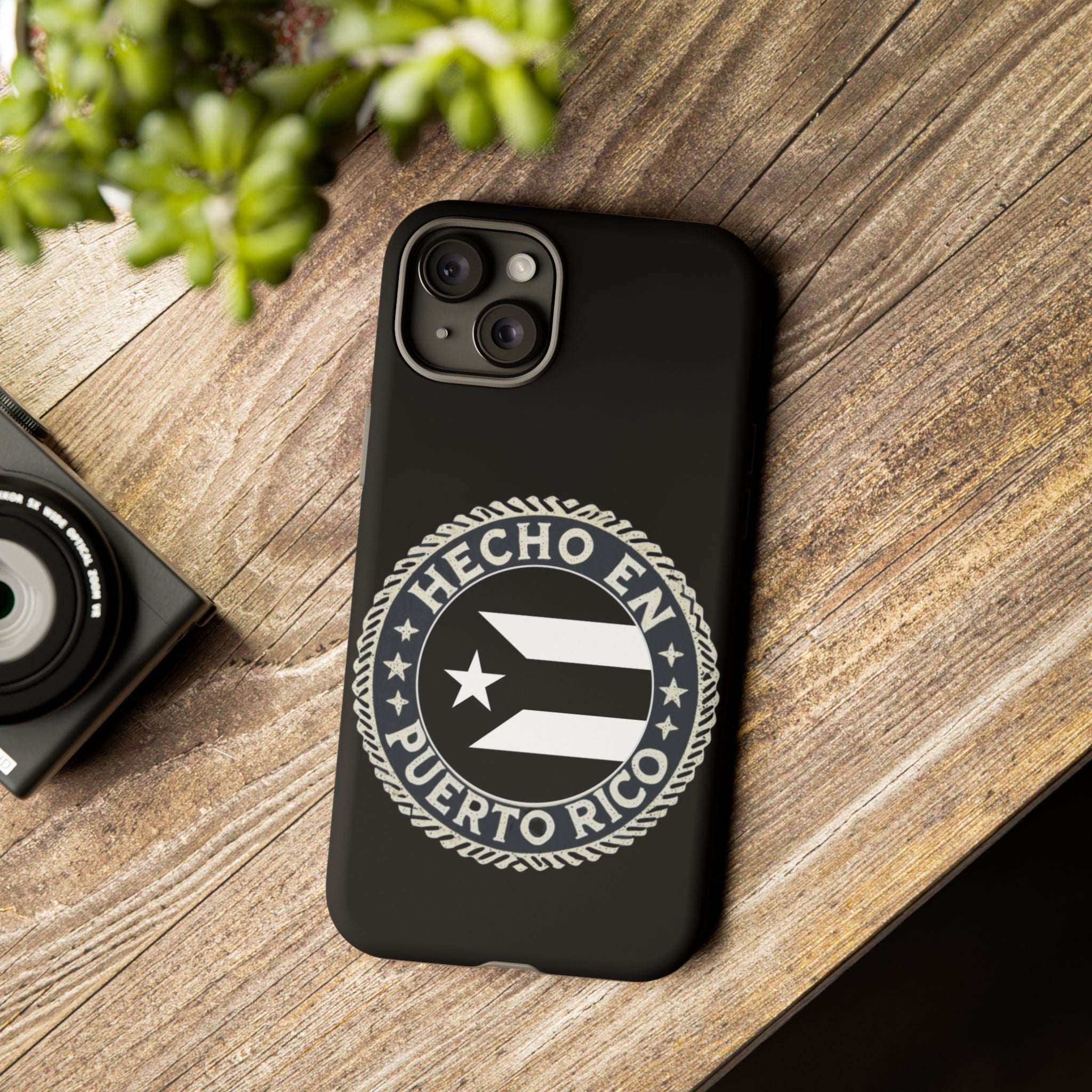 Hecho en Puerto Rico Phone Case  Puerto Rican Flag Emblem Tough Protective Cover