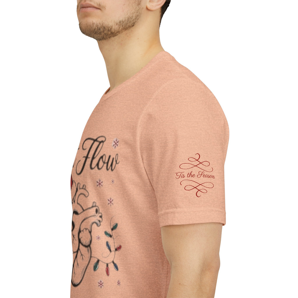 Let It Flow Heart Tee  Christmas Anatomical Heart Shirt
