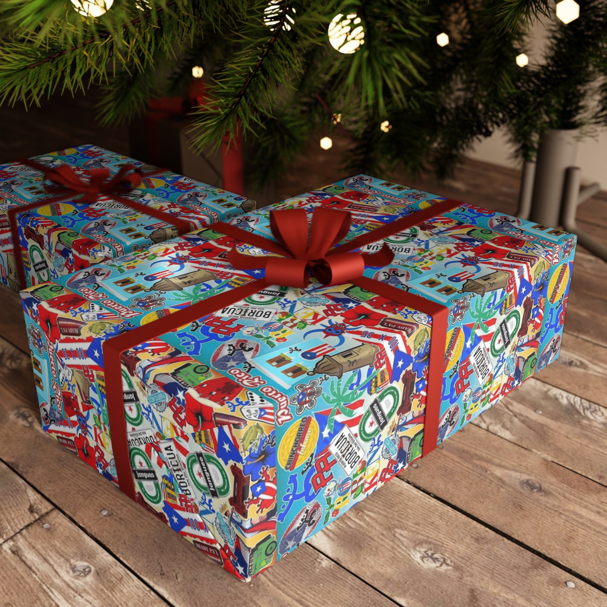 Puerto Rico Wrapping Paper – Cultural Gift Wrap | Boricua Heritage Design | Holiday & Celebration Gift Packaging