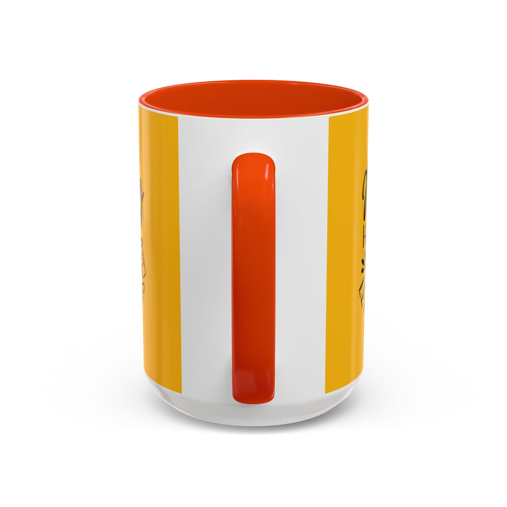 Holiday Coffee Cups with Festive Quotes & Designs Messy Hair Coffee Mug - Fun Yellow Ceramic Cup for Coffee Lovers