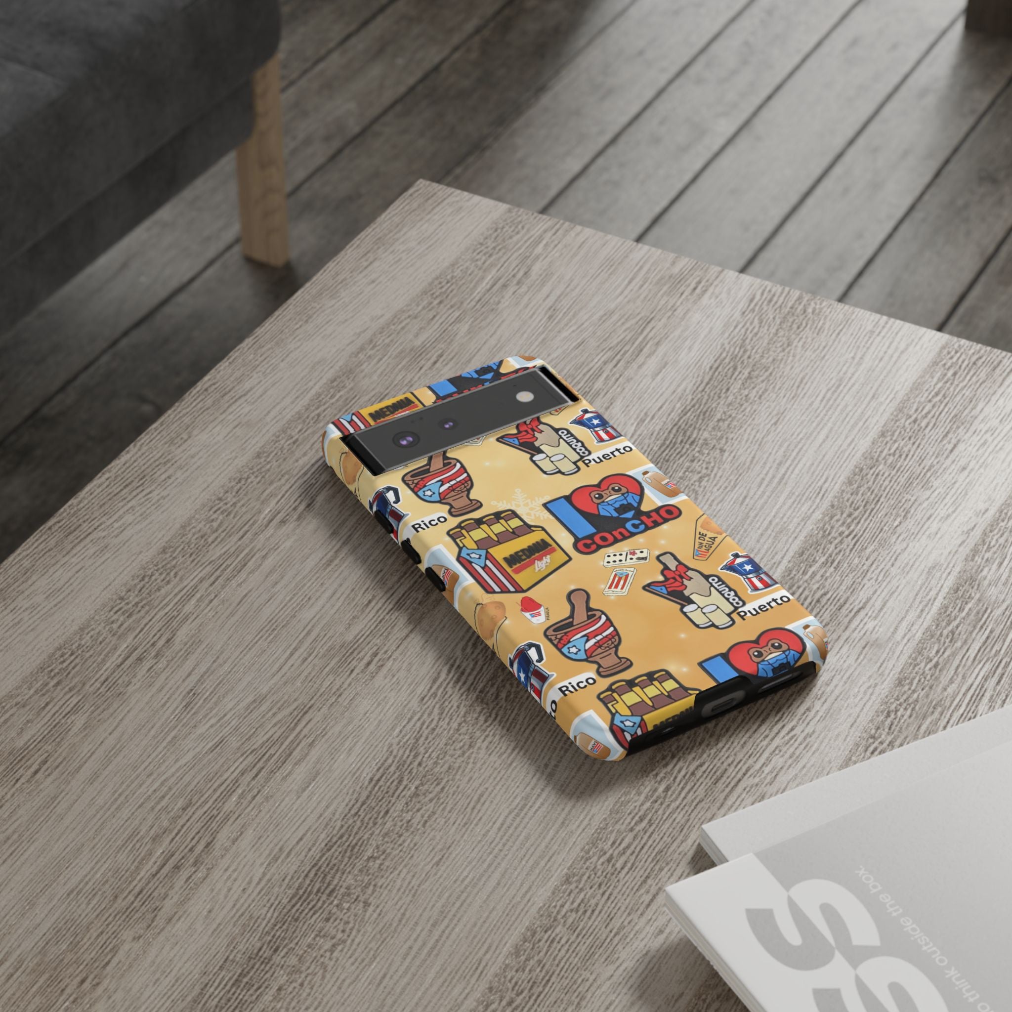 Puerto Rico Sticker Collage Tough Case  ‘I  Concho’ Pattern Phone Case