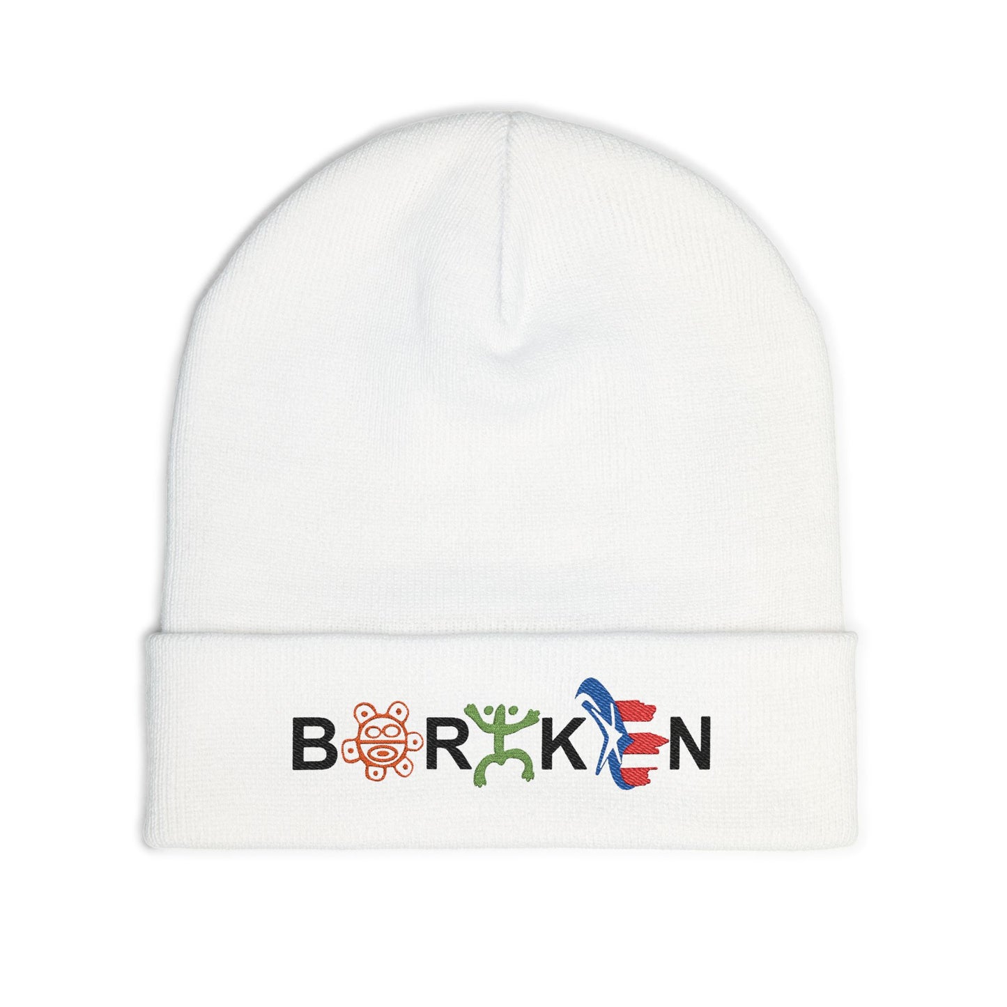 Boricua Winter Beanie – Puerto Rico Pride Knit Hat — Colorful Borough Icon Letters