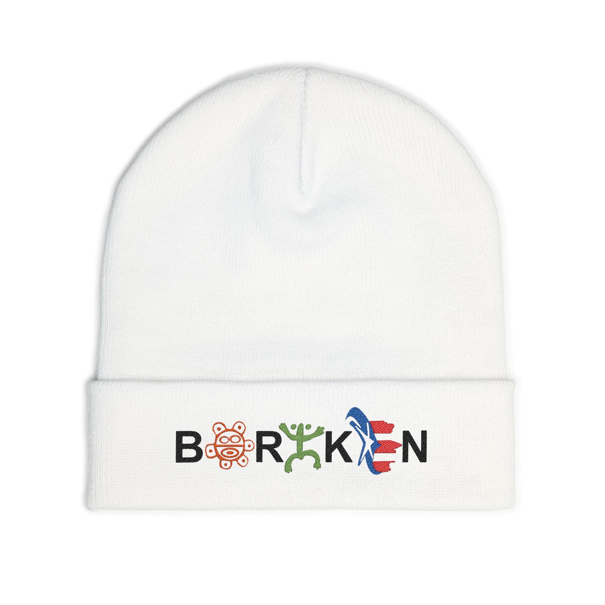 Boricua Winter Beanie – Puerto Rico Pride Knit Hat — Colorful Borough Icon Letters