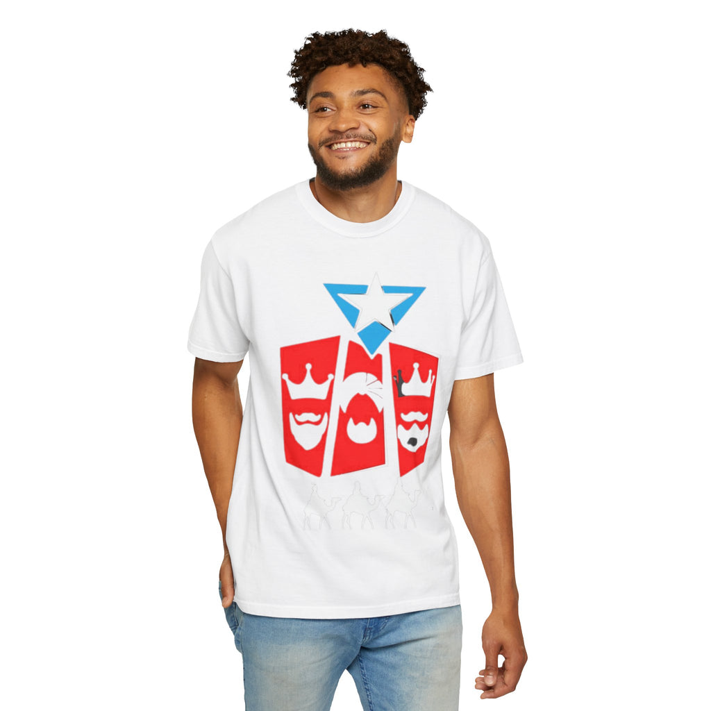 The Three Kings T-Shirt — Puerto Rican Three Kings Graphic Tee (Star & Crown Silhouettes)