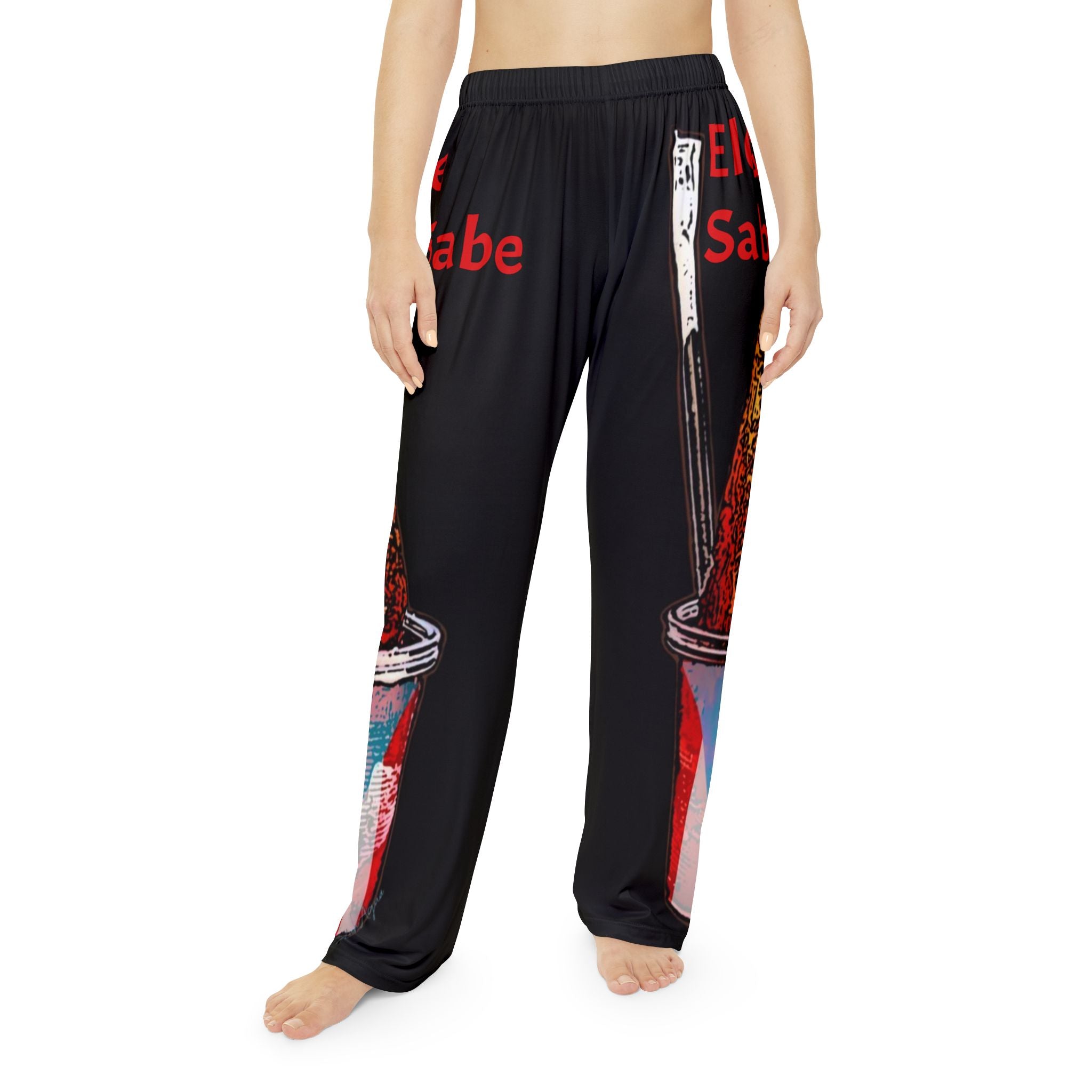 Women’s Pajama Pants – Puerto Rican Piragua Print with “El Que Sabe Sabe” Boricua Navidad Pajamas | Puerto Rican Christmas PJs