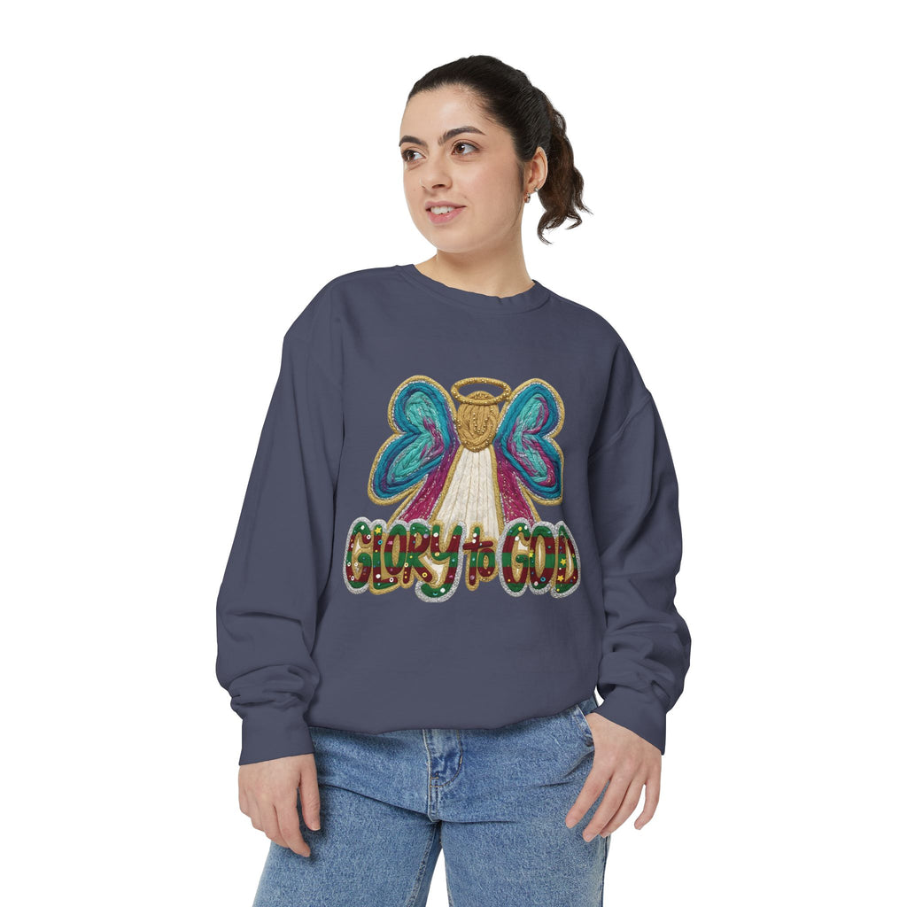 Glory to God Angel Sweatshirt Christmas Holiday Collection  Festive T-Shirt & Sweater