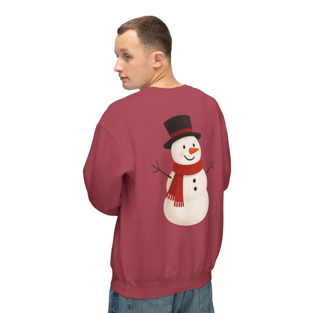 Snowman Crewneck Sweatshirt  Cute Holiday Snowman Pullover