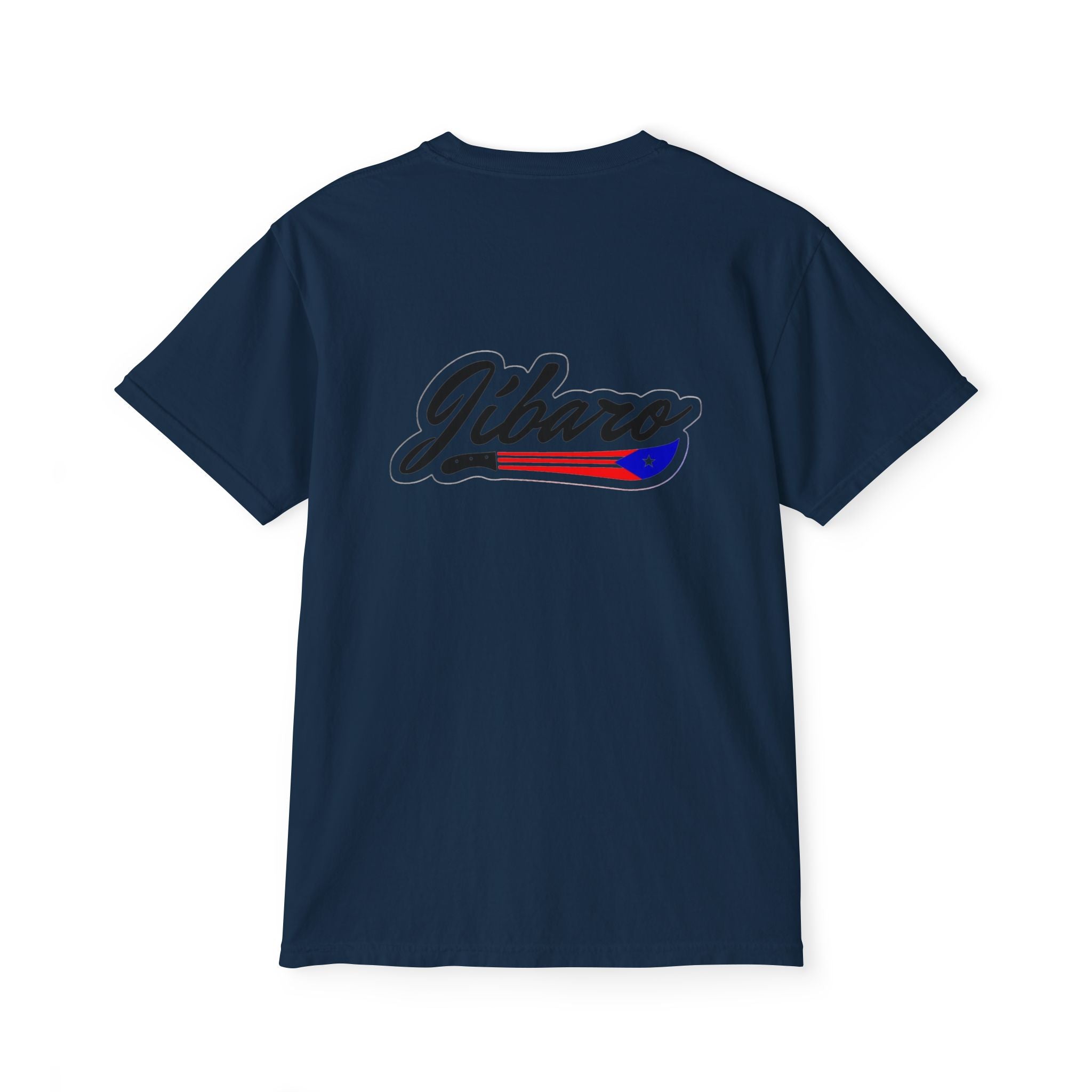 Jibaro Pocket TShirt Unisex Garment-Dyed Tee for Cultural Pride Puerto Rico Embroidered TShirt & Unisex Crewneck Sweatshirt