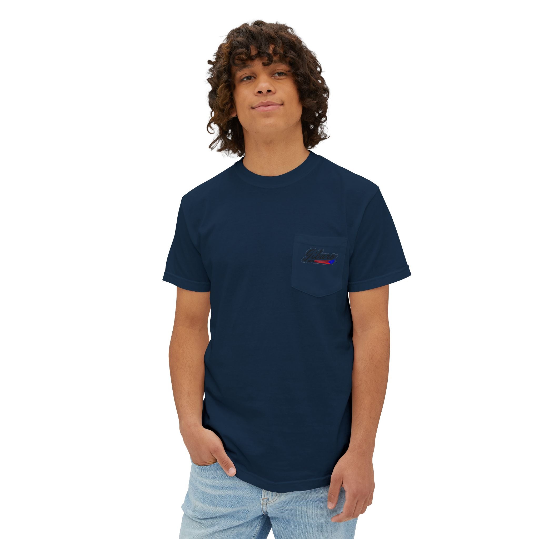 Jibaro Pocket TShirt Unisex Garment-Dyed Tee for Cultural Pride Puerto Rico Embroidered TShirt & Unisex Crewneck Sweatshirt