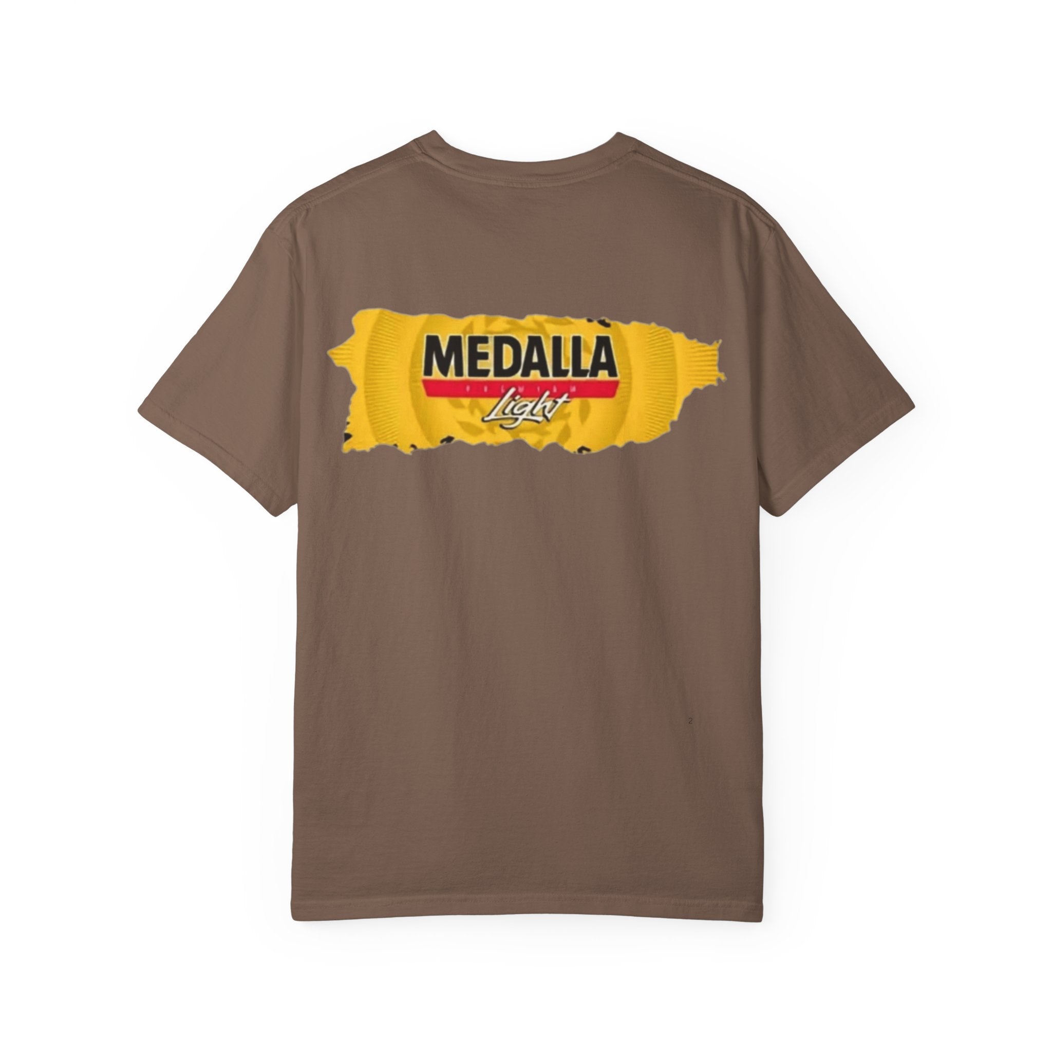 Medalla Light Puerto Rican Beer T-Shirt Coqui Frog Mascot Six-Pack Graphic Tee Puerto Rico’s Navidades