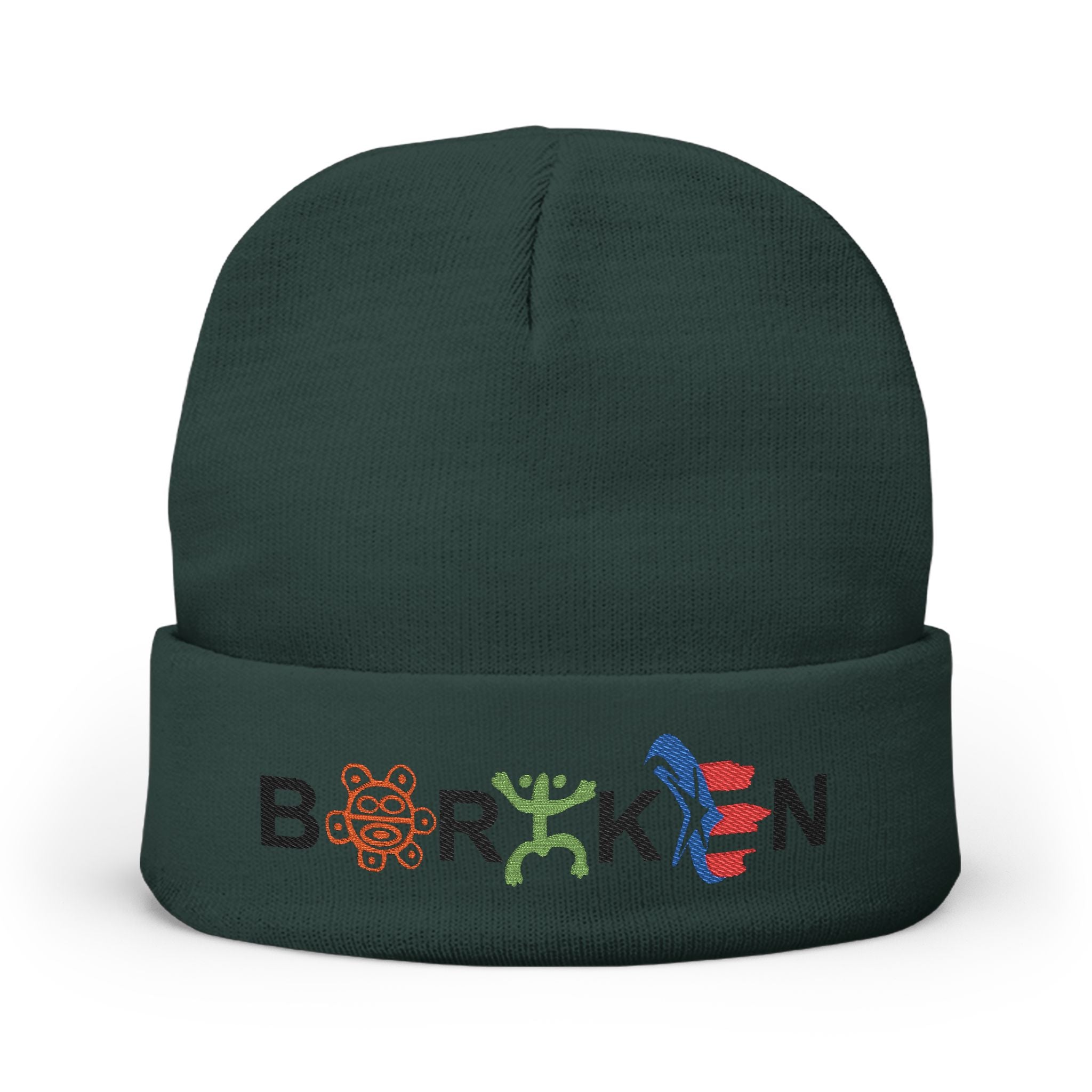 Boricua Winter Beanie – Puerto Rico Pride Knit Hat — Colorful Borough Icon Letters