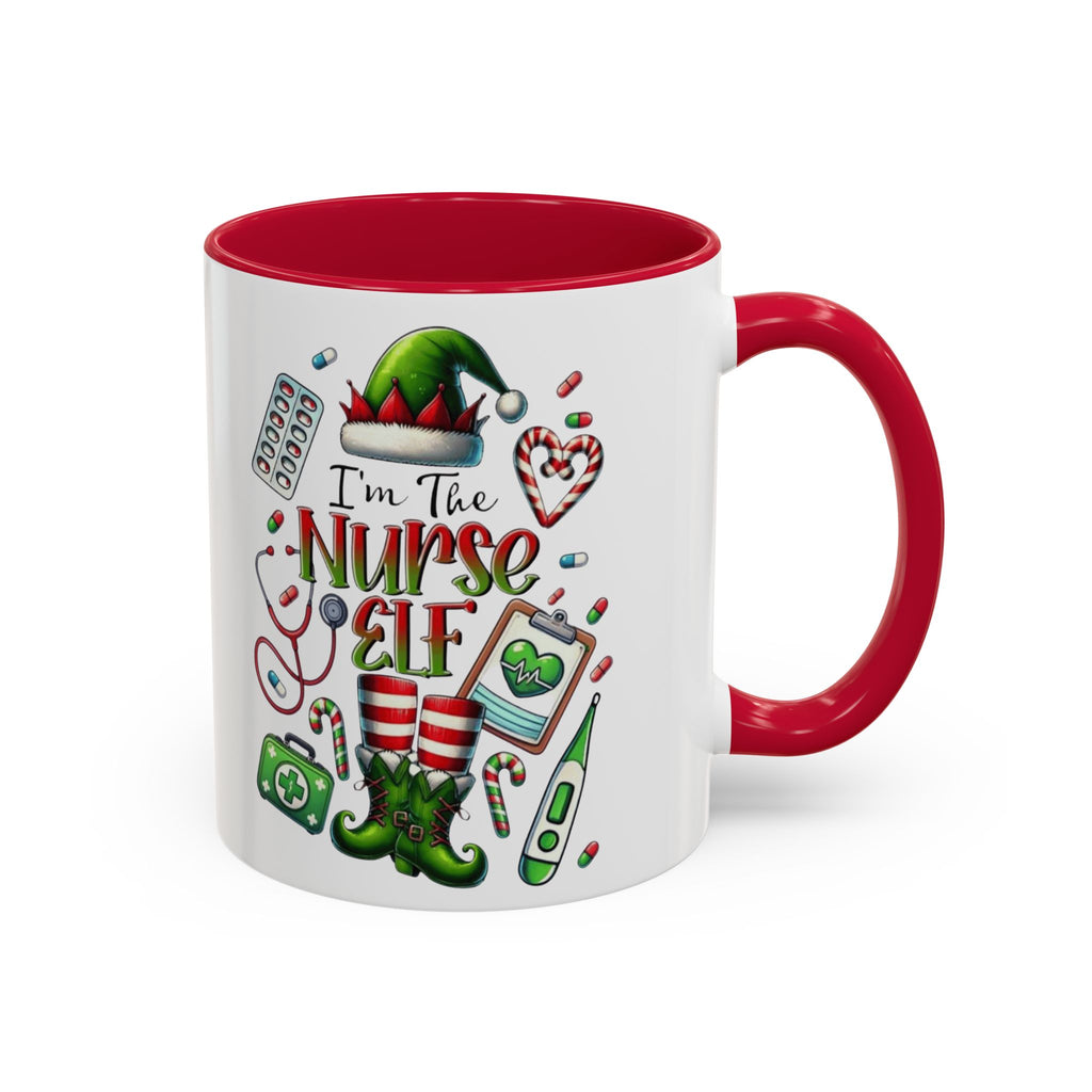 Nurse Elf Coffee Mug — Christmas Medical Holiday Gift (11oz & 15oz) Medical Christmas Mug
