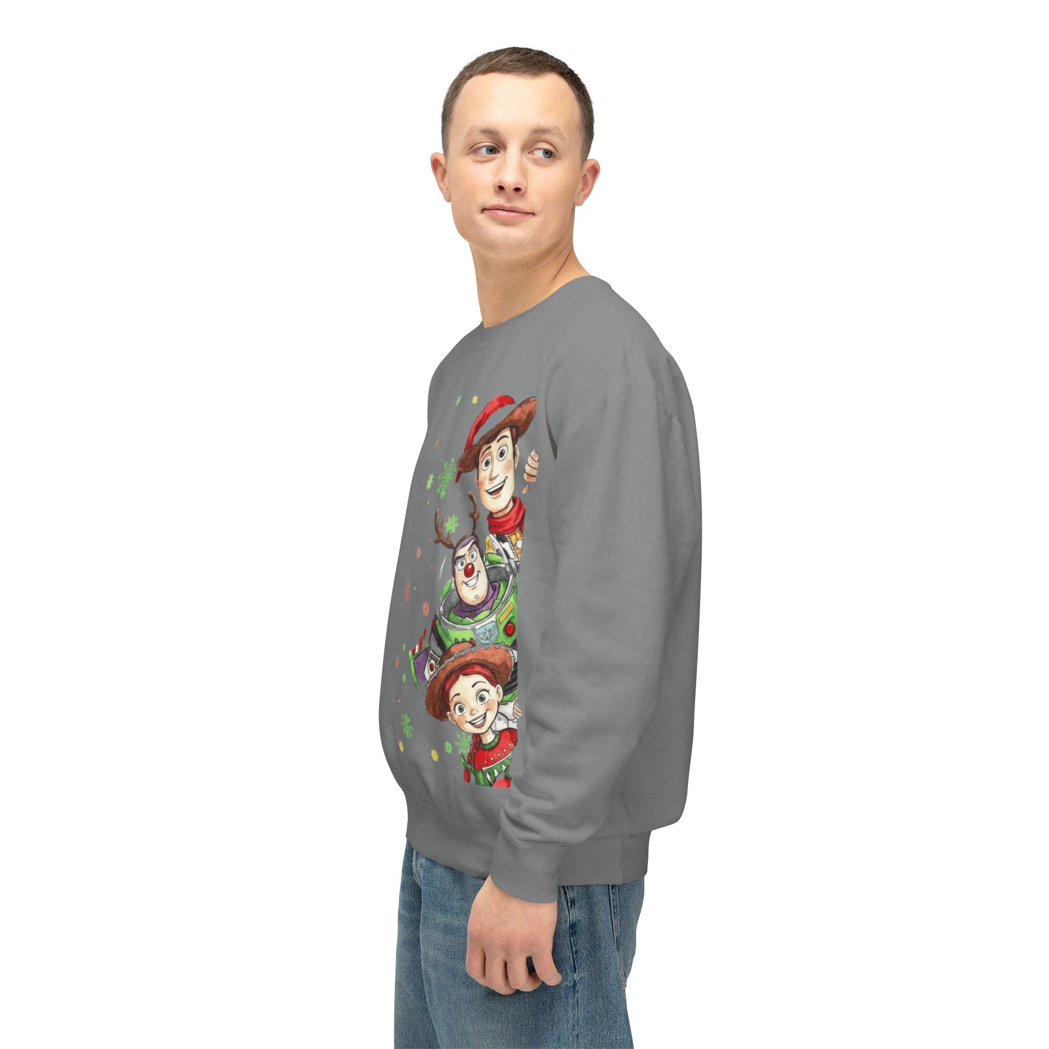Christmas Toy Cowboy Crewneck Sweatshirt  Festive Woody & Friends Holiday Sweatshirt Cartoon Christmas T-shirts and Sweaters