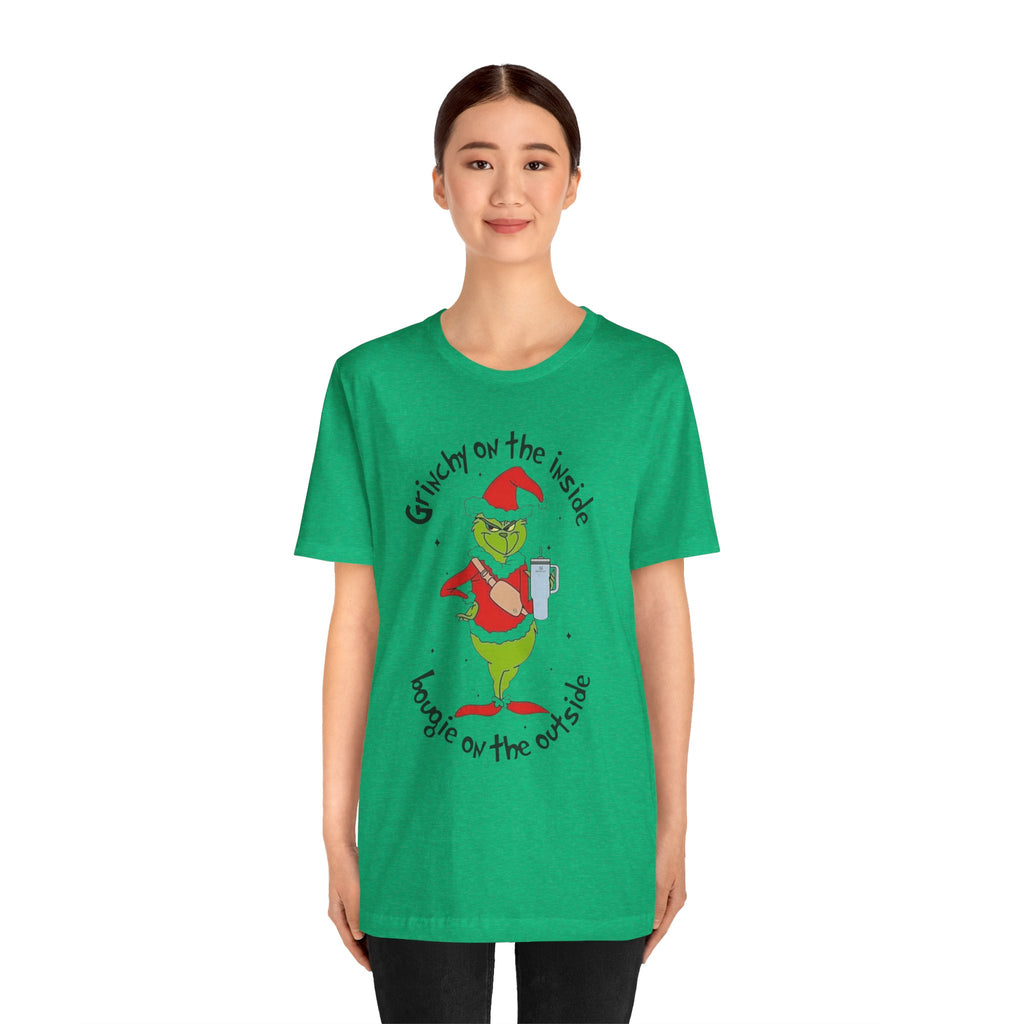 Grinch-Inspired Holiday Tee: 'Grinchy on the Inside, Boogie on the Outside'