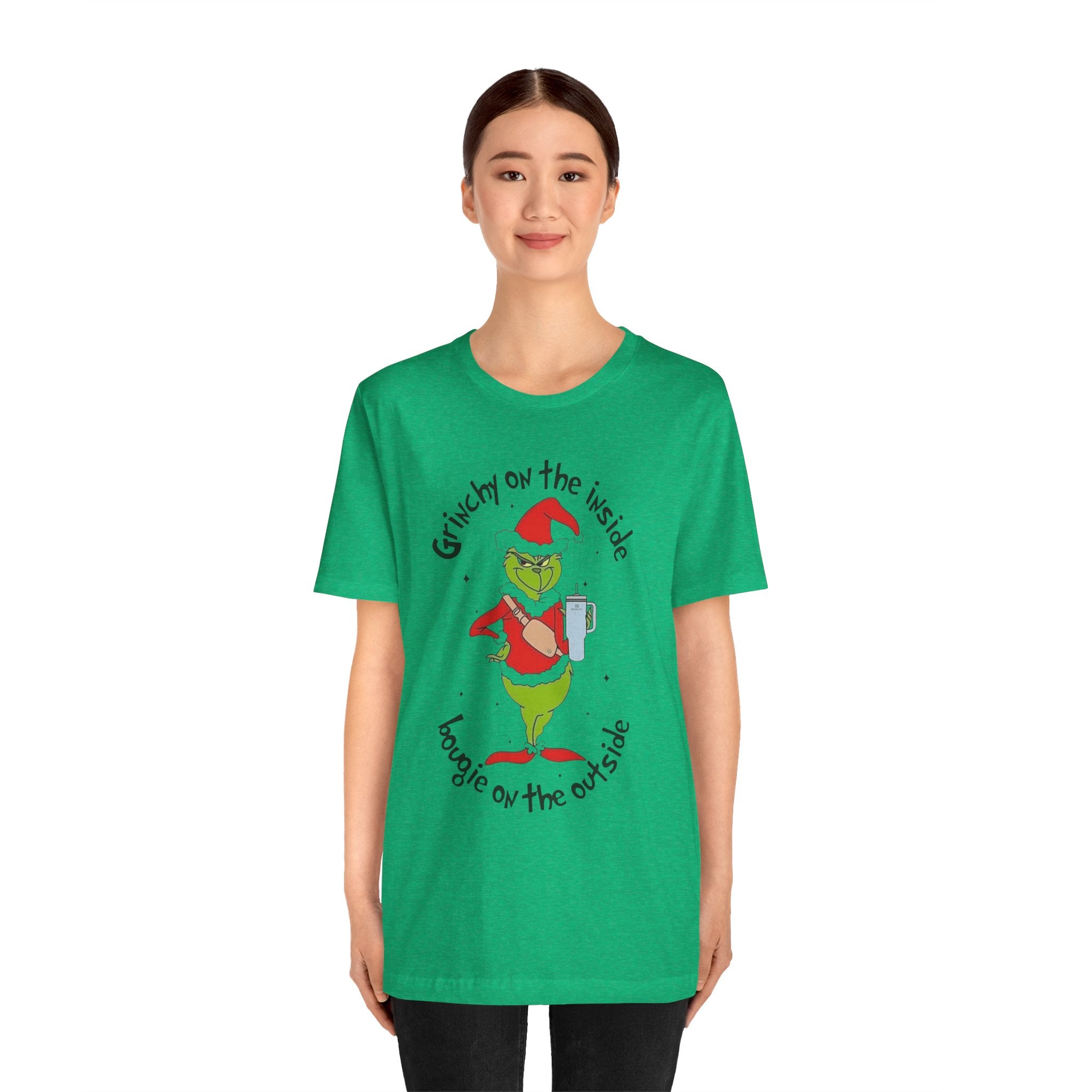 Grinch-Inspired Holiday Tee: 'Grinchy on the Inside, Boogie on the Outside'