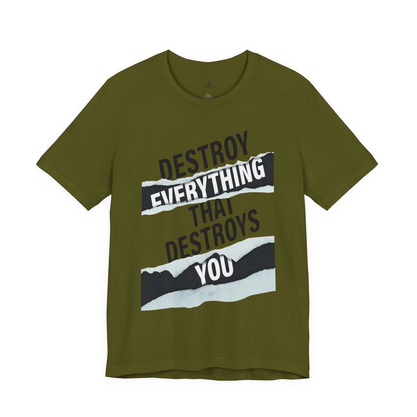 Destroy Everything That Destroys You T-Shirt  Bold Typographic Graphic Tee