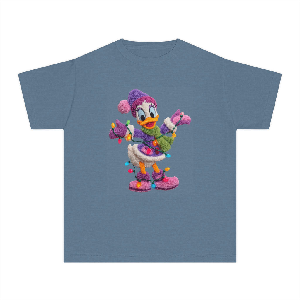 Duckling Holiday Tee — Cute Winter Lights Kids T-Shirt