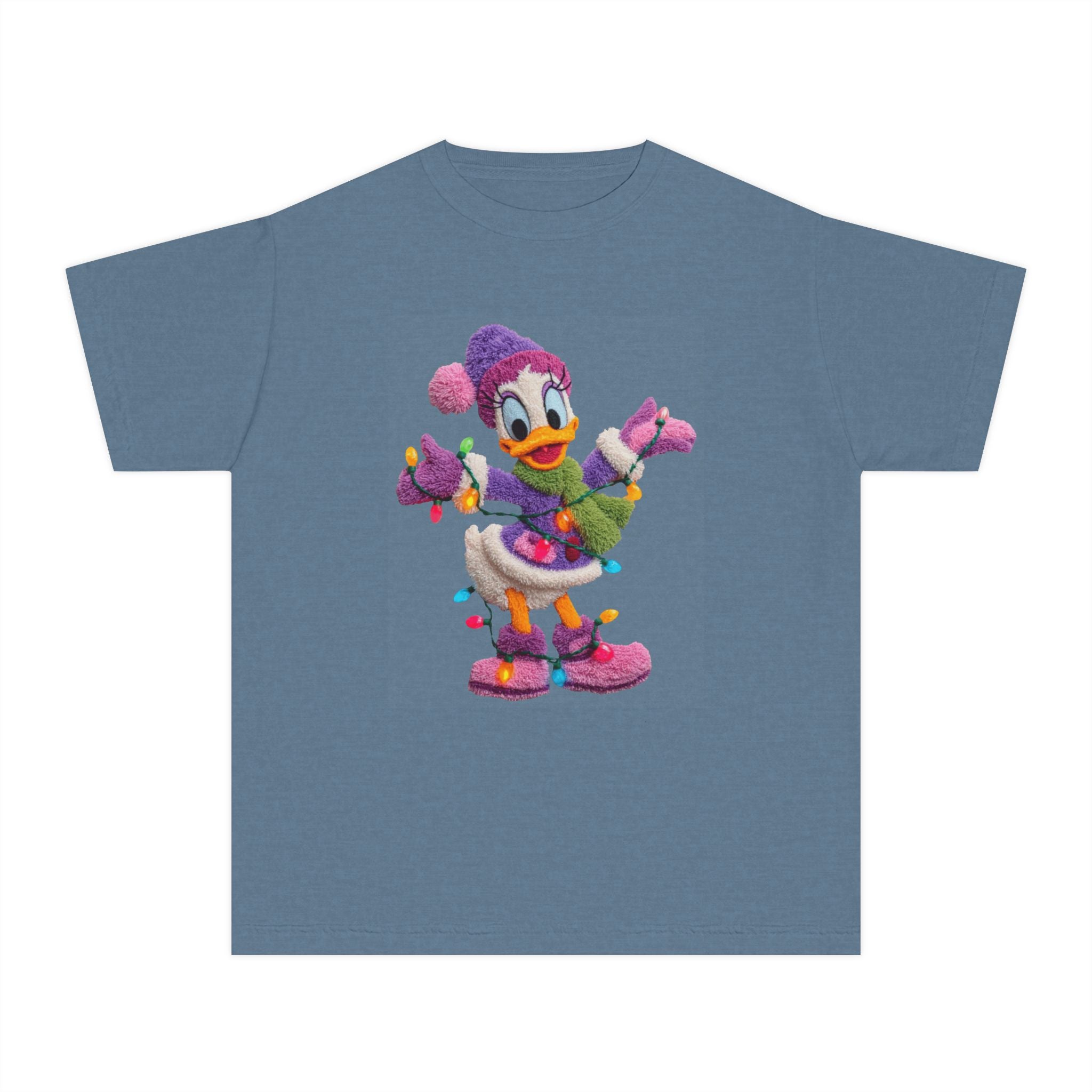 Duckling Holiday Tee — Cute Winter Lights Kids T-Shirt