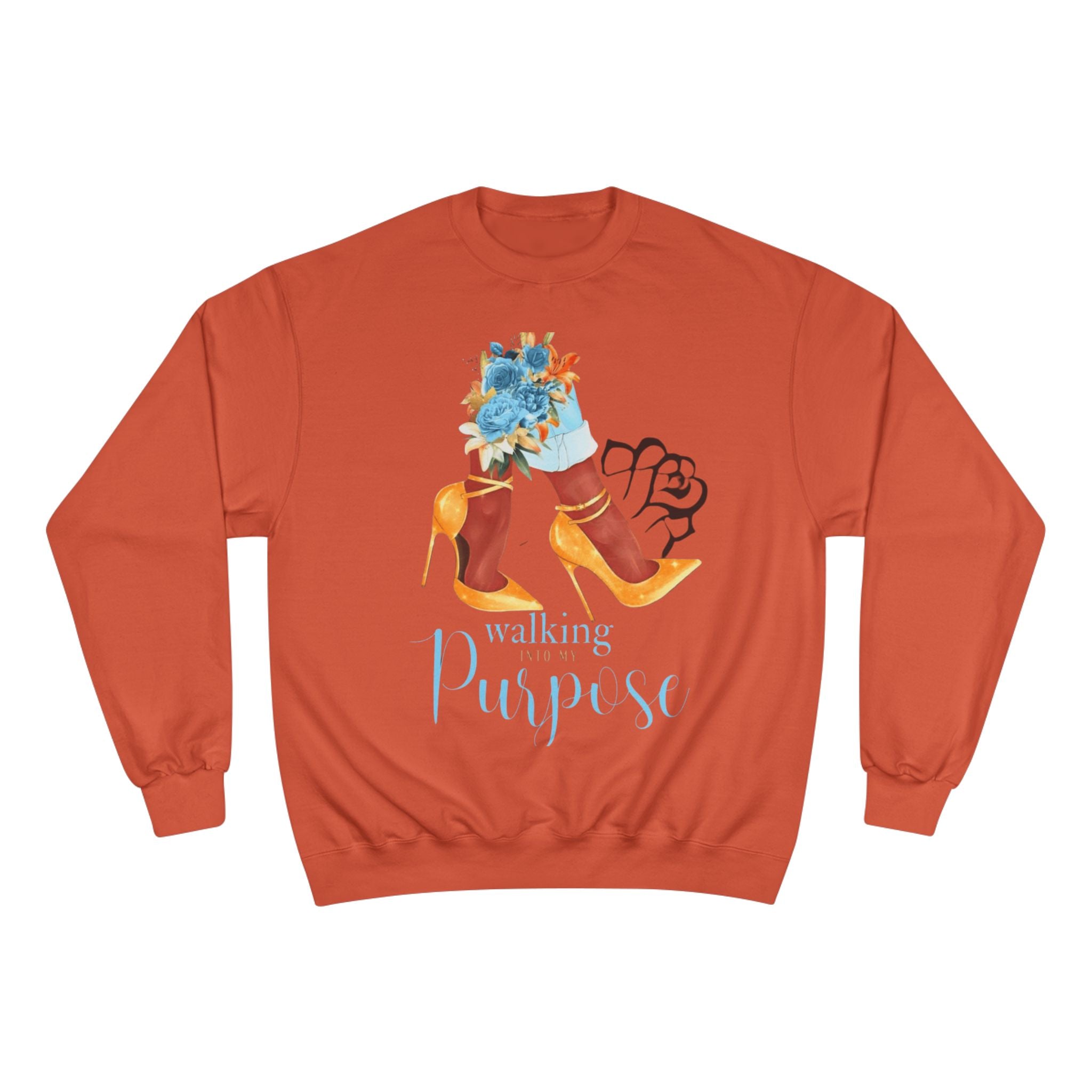 Walking with Purpose Sweatshirt  Floral Heels Inspirational Crewneck