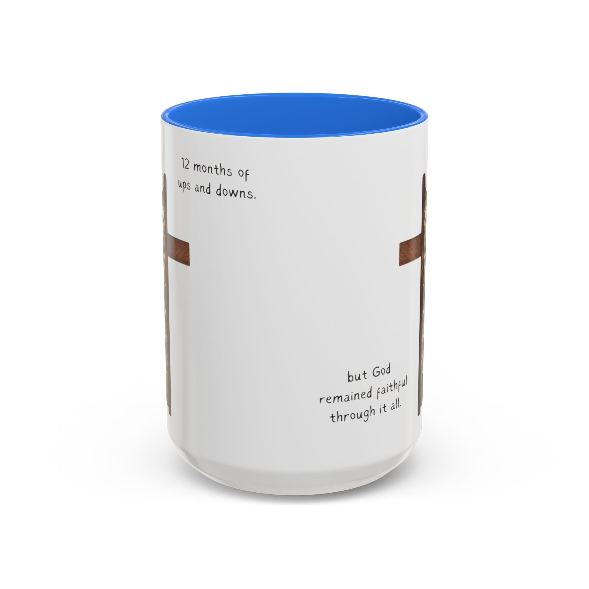 Christian Cross & Pine Tree Mug — Faith Reminder Coffee Cup (11oz/15oz)