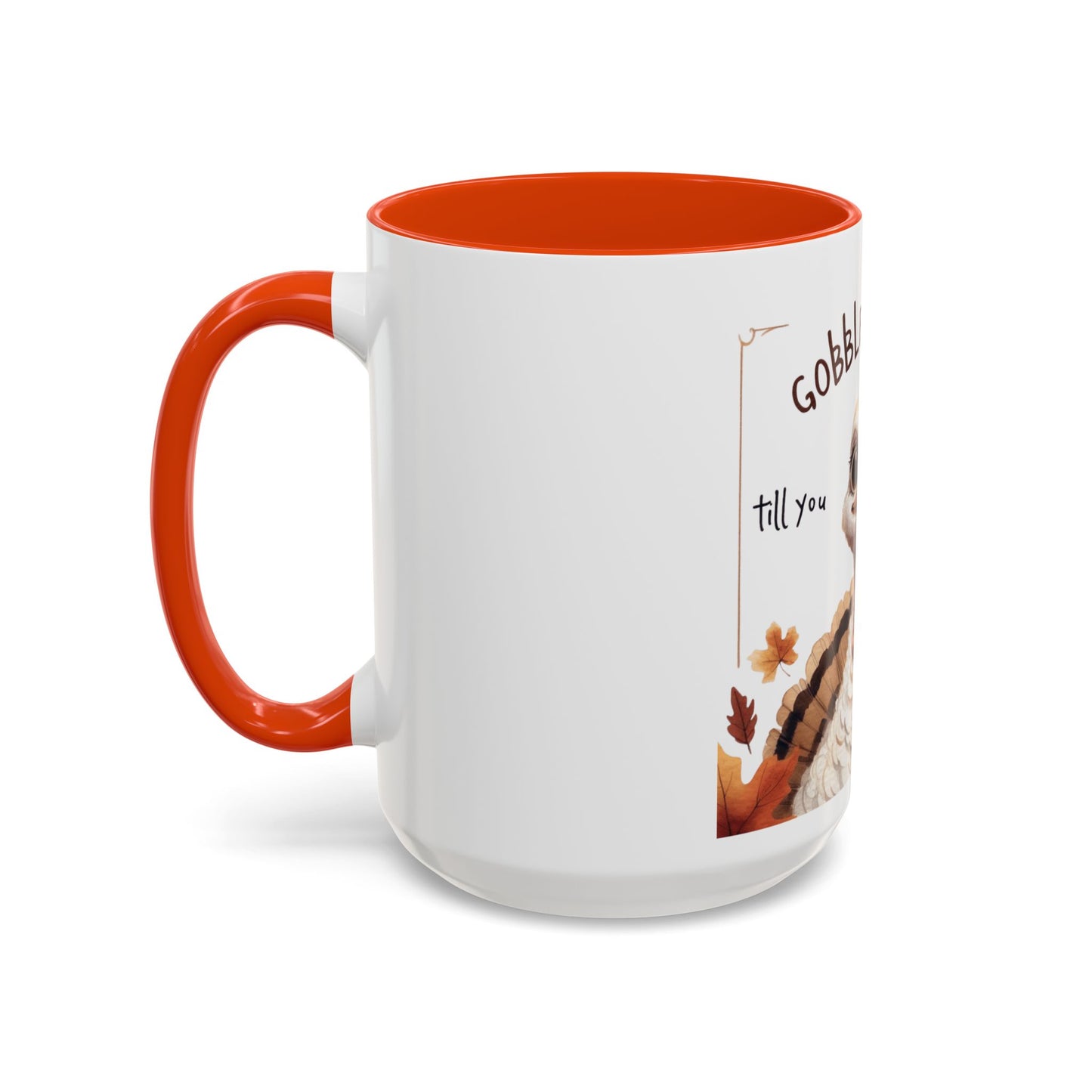 Mix cozy, aesthetic, and autumn-inspired sayings 🍁 Whimsical Thanksgiving Mug - Gobble Gobble Design
